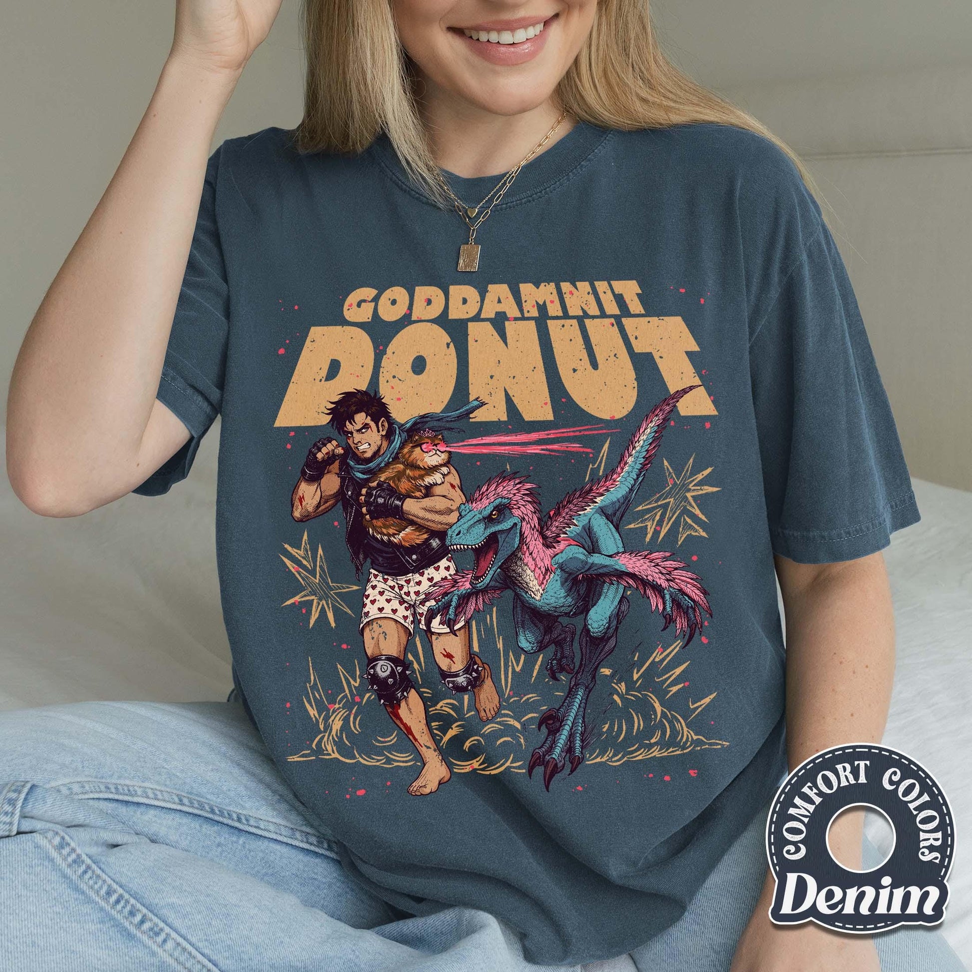 Dungeon Crawler Carl Donut & Mongo T-Shirt – Funny Sci-Fi Gamer Graphic Tee