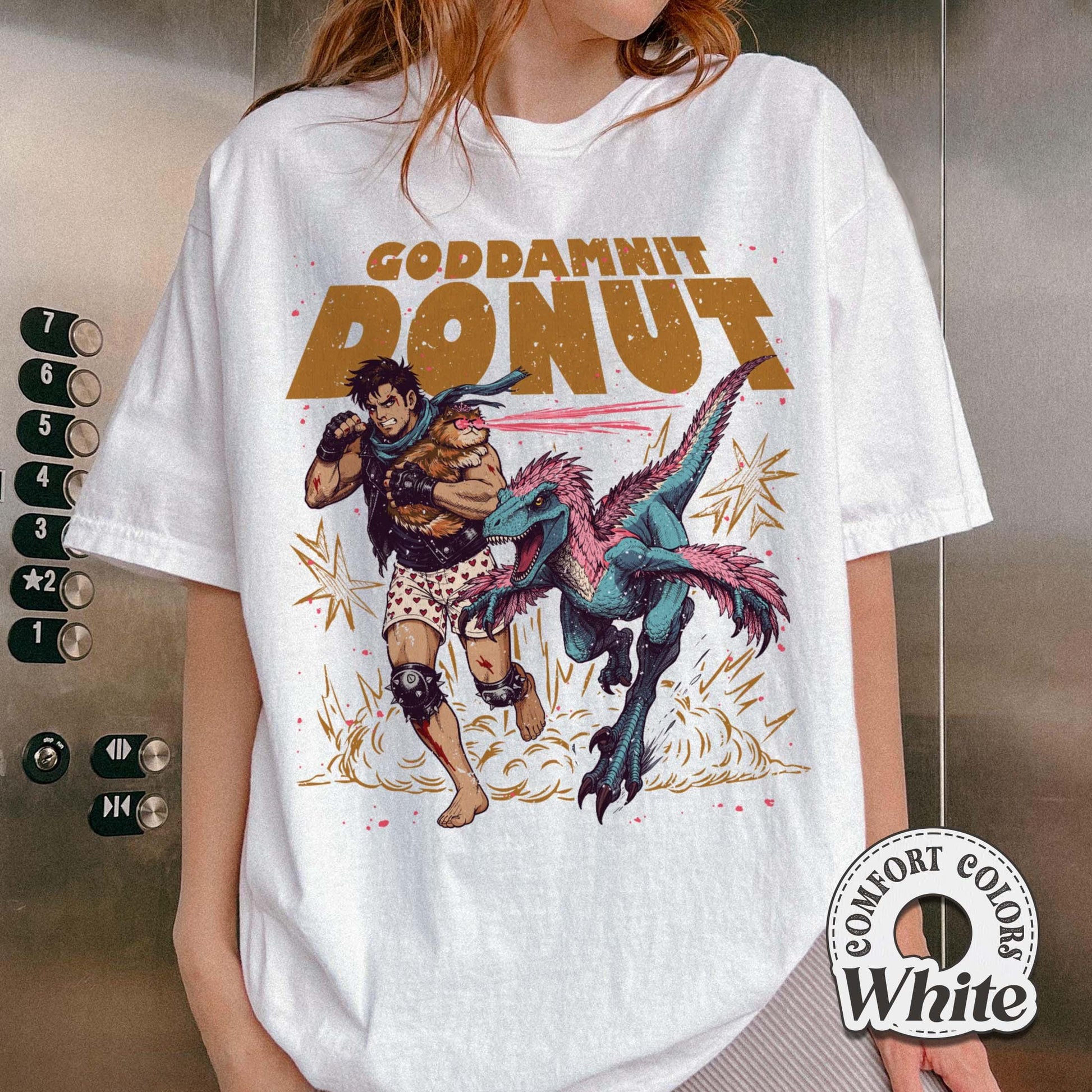 Dungeon Crawler Carl Donut & Mongo T-Shirt – Funny Sci-Fi Gamer Graphic Tee