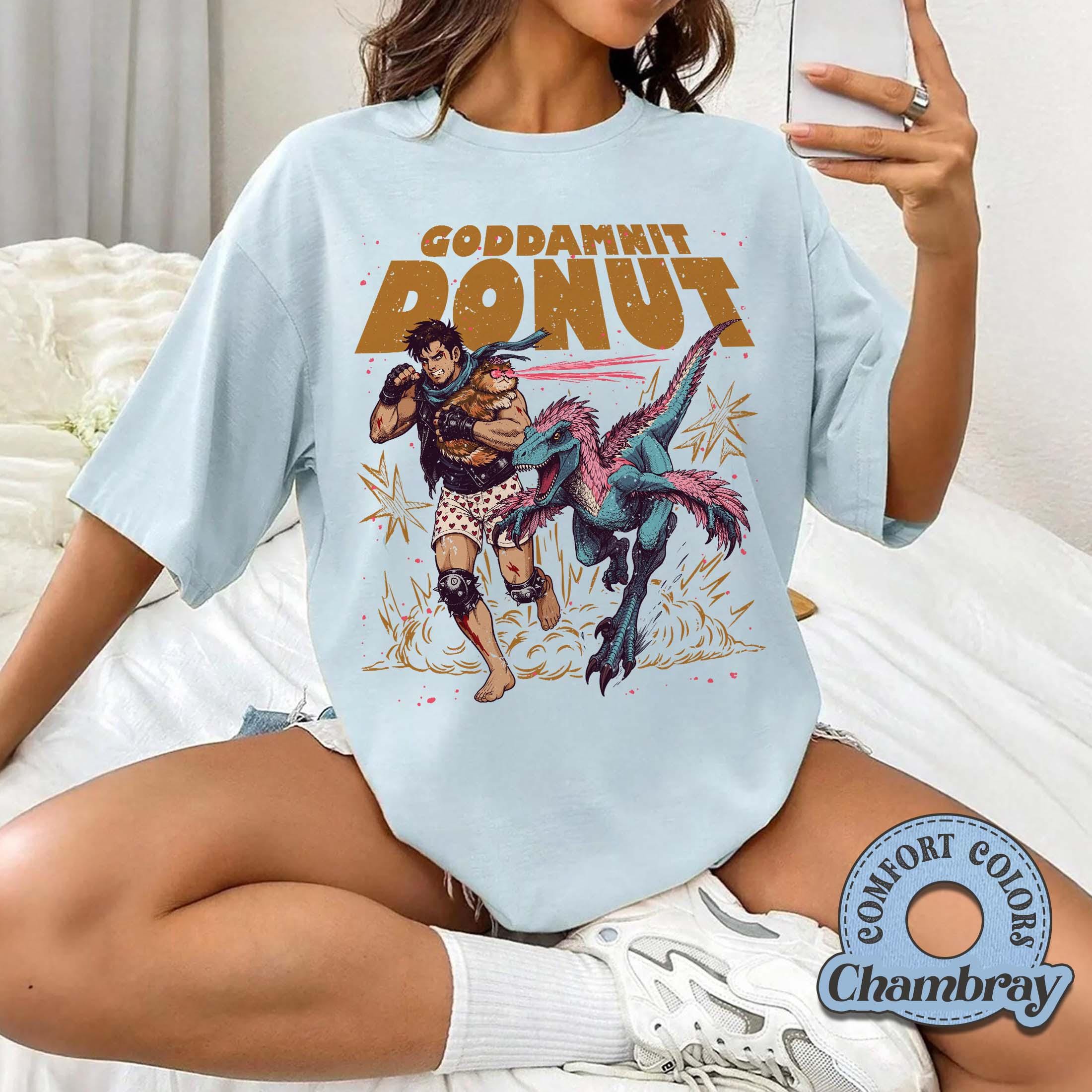 Dungeon Crawler Carl Donut & Mongo T-Shirt – Funny Sci-Fi Gamer Graphic Tee