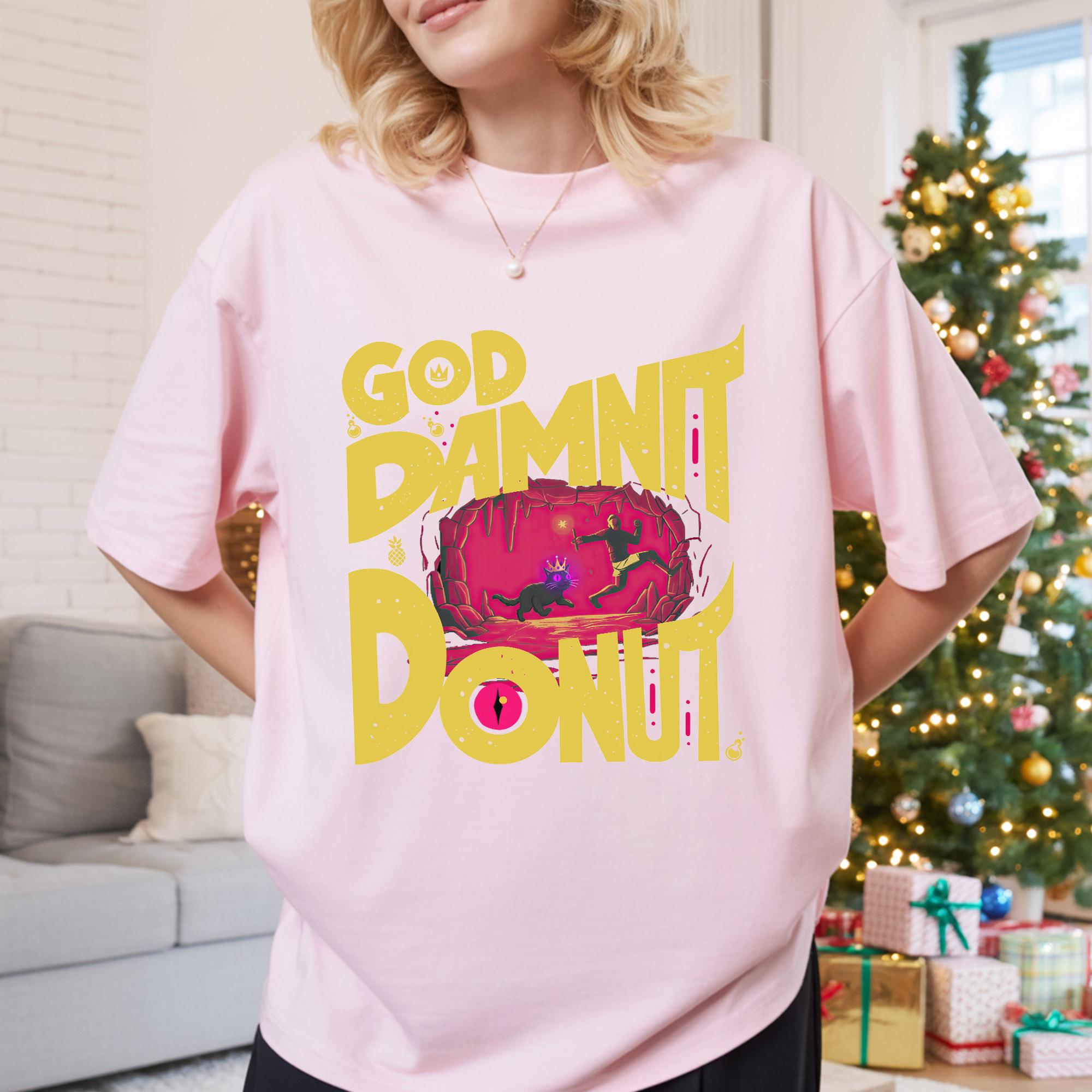 Dungeon Crawler Carl Vintage Shirt – God Damn It Donut Tee – Funny Sci-Fi Fantasy Book Lover Gift