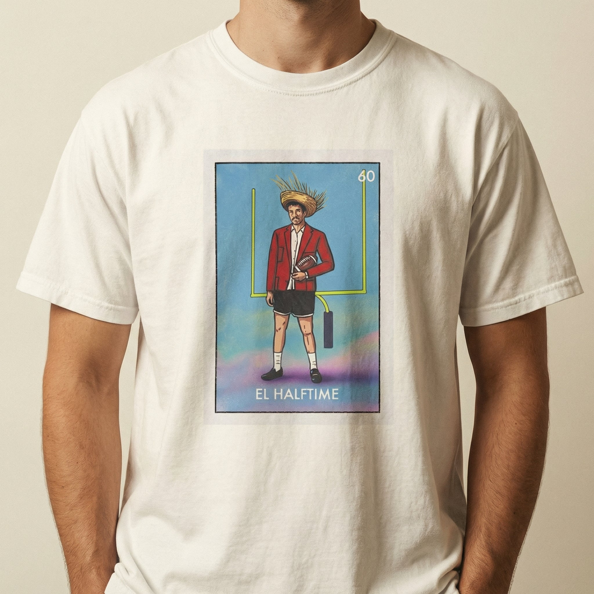 El Halftime Football Graphic T-Shirt – Puerto Rico Music Fan Tee