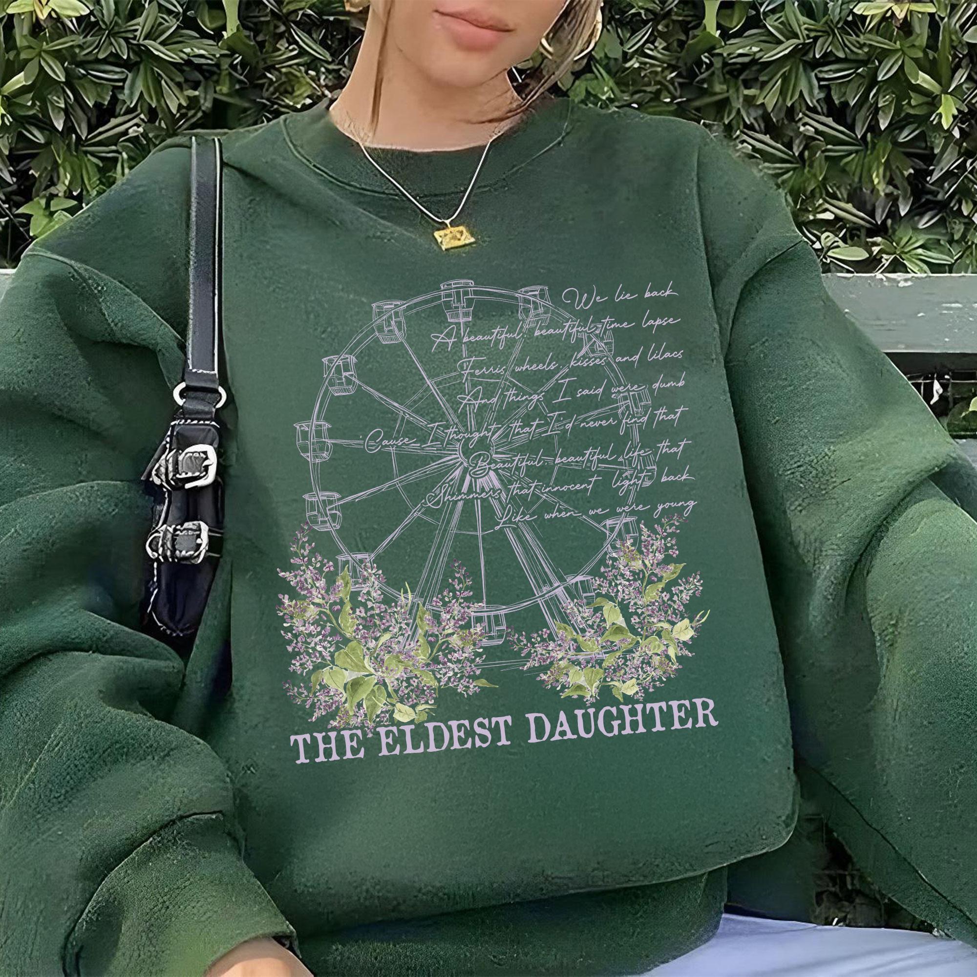 Eldest Daughter Showgirl Shirt – Ferris Wheels Kisses and Lilacs Lyrics Tee – Vintage Graphic Top