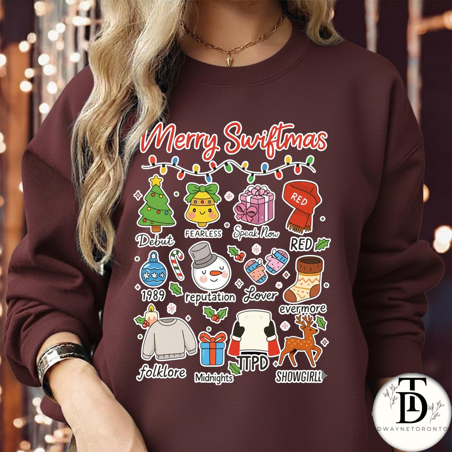 Eras Christmas Sweatshirt – Christmas Tree Eras Crewneck – Merry S-mas Music Lover Shirt