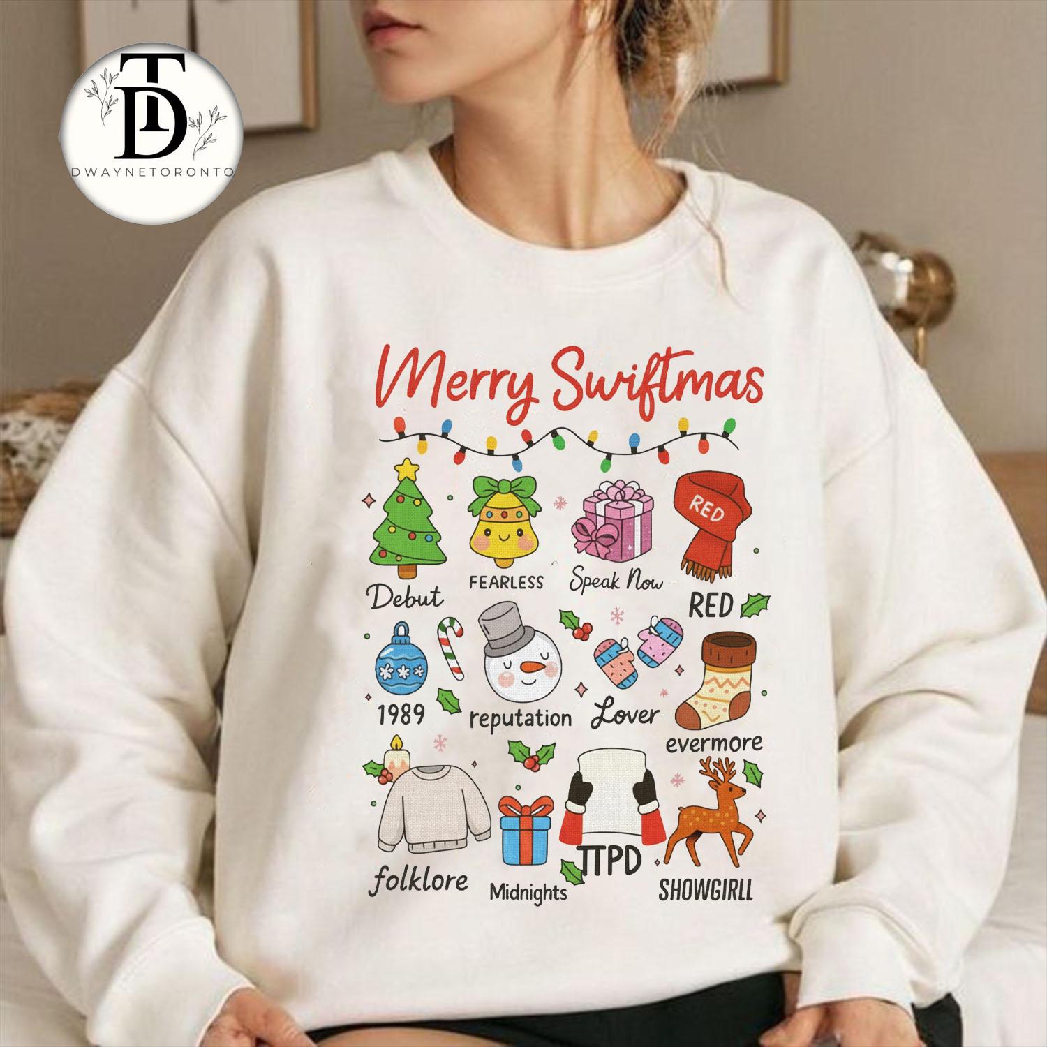 Eras Christmas Sweatshirt – Christmas Tree Eras Crewneck – Merry S-mas Music Lover Shirt