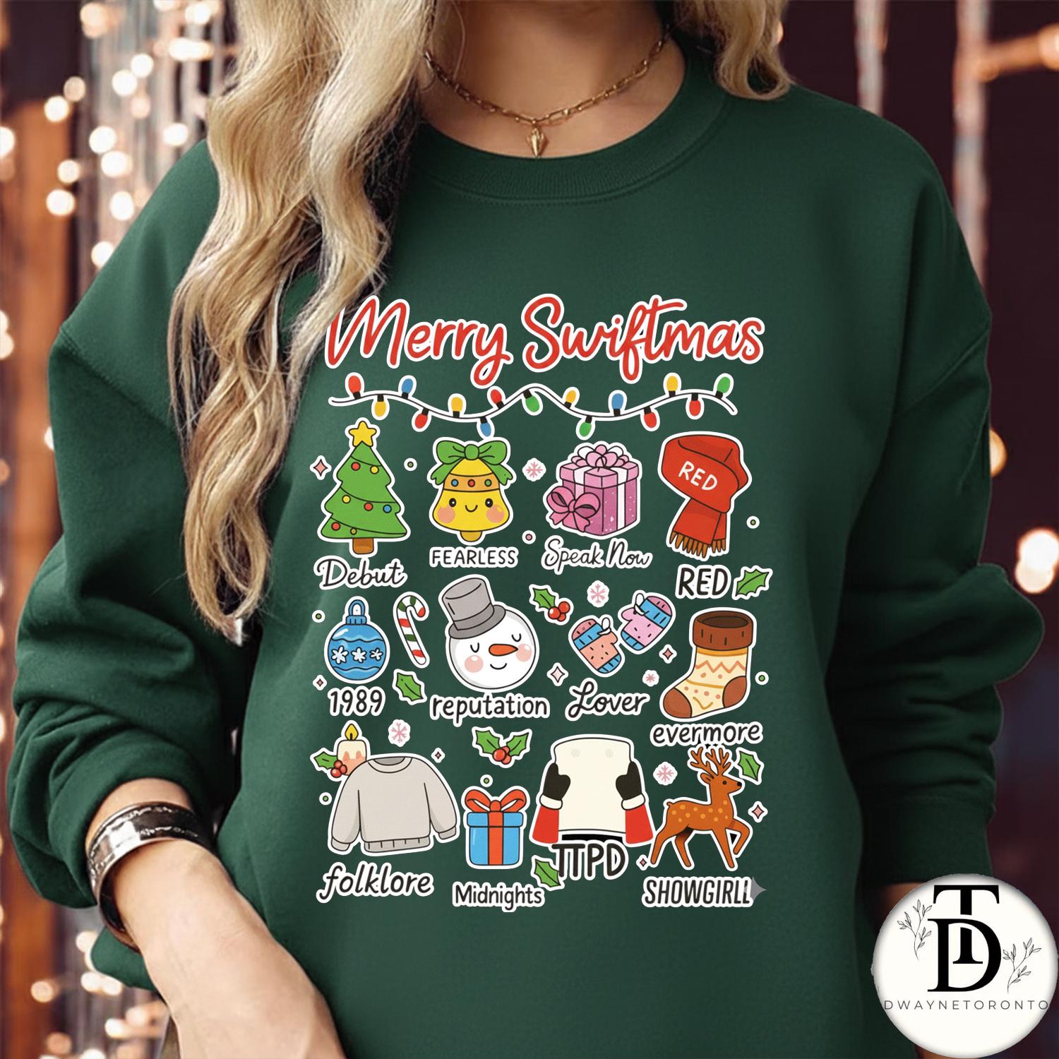 Eras Christmas Sweatshirt – Christmas Tree Eras Crewneck – Merry S-mas Music Lover Shirt