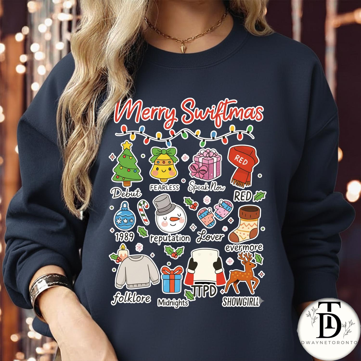 Eras Christmas Sweatshirt – Christmas Tree Eras Crewneck – Merry S-mas Music Lover Shirt
