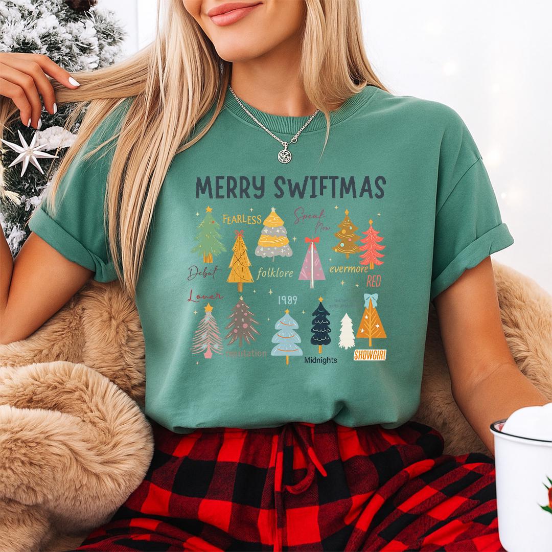 Eras-Inspired Christmas T-Shirt – Merry S-mas Swift Music Fan Tee