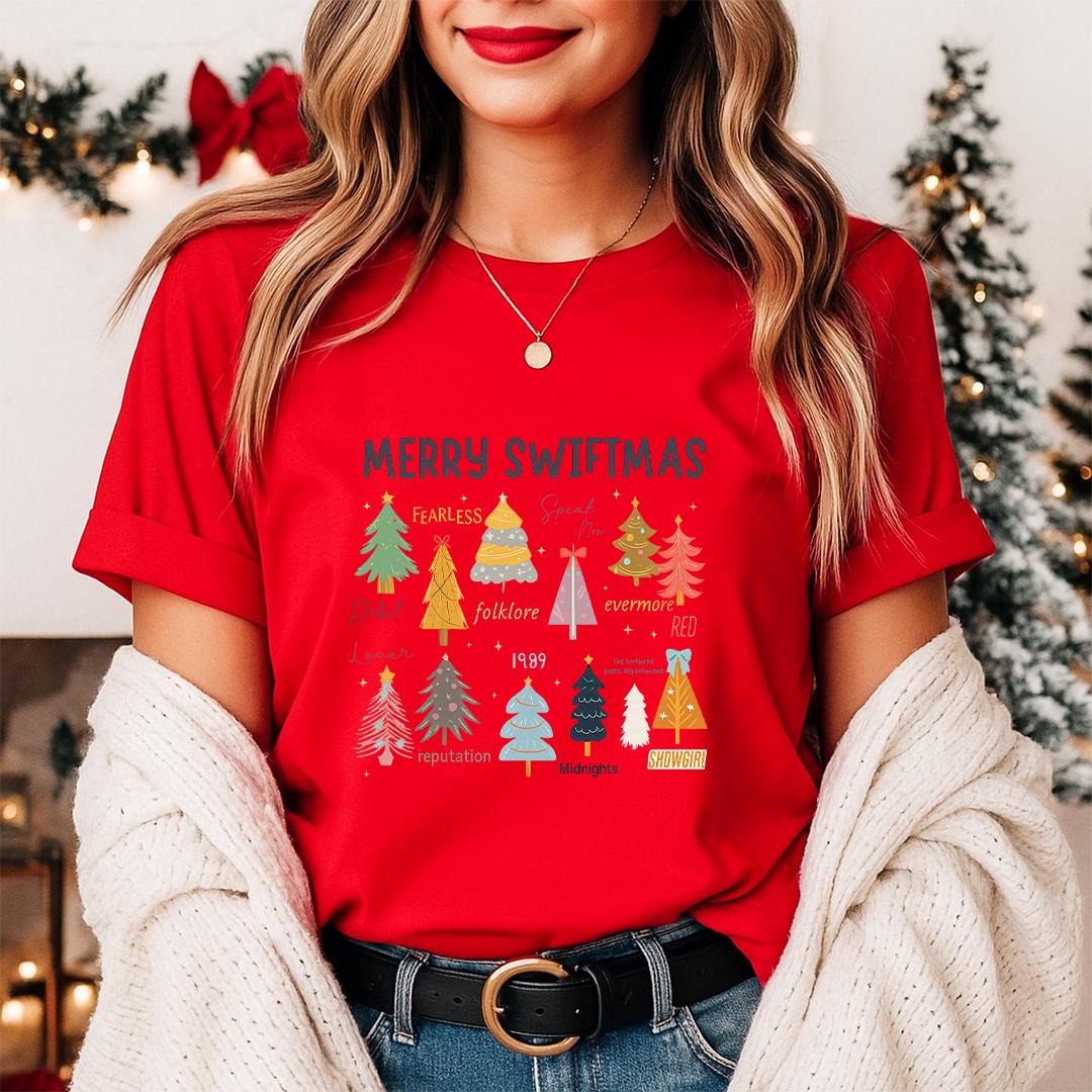 Eras-Inspired Christmas T-Shirt – Merry S-mas Swift Music Fan Tee