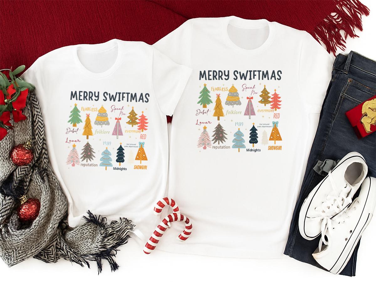 Eras-Inspired Christmas T-Shirt – Merry S-mas Swift Music Fan Tee