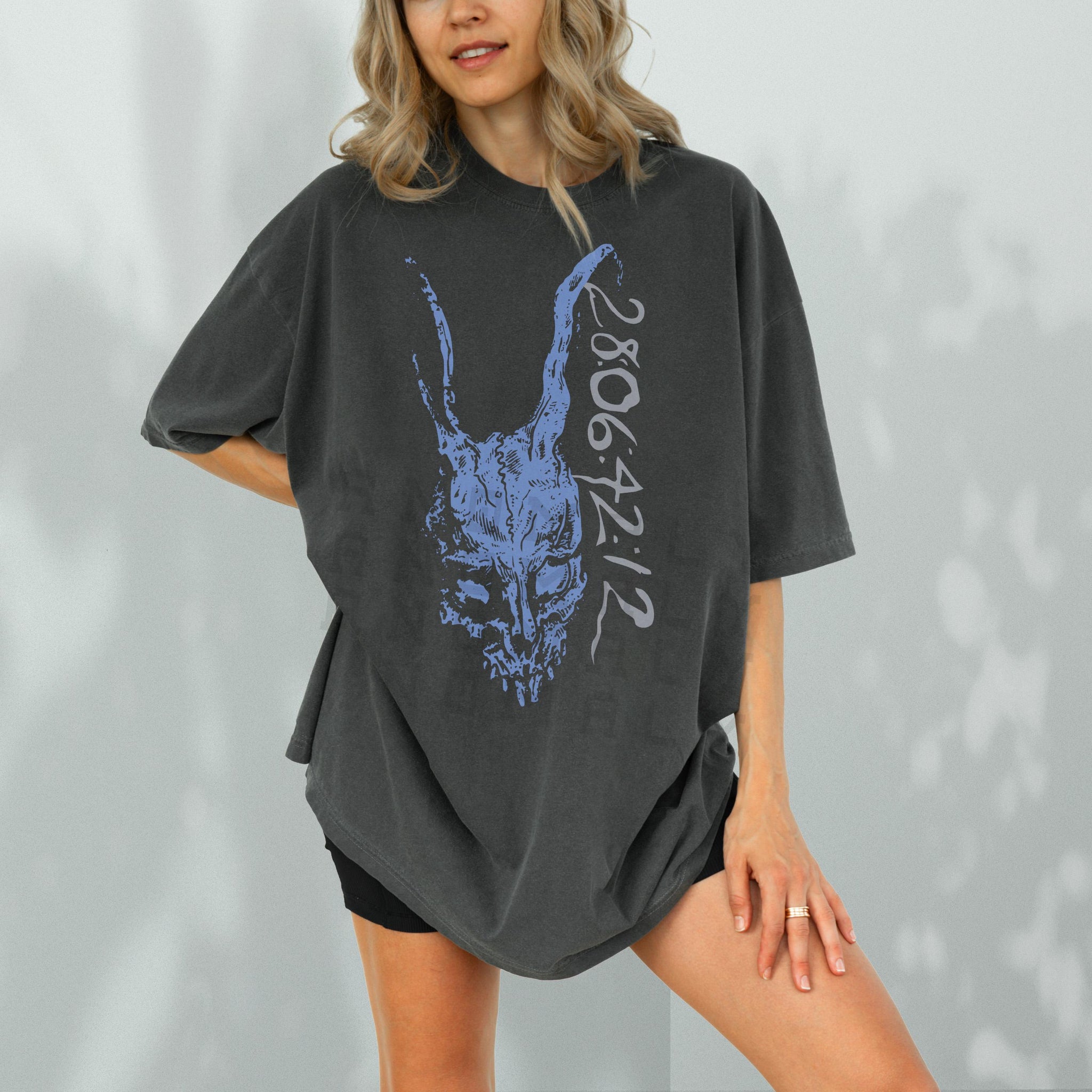 Evil Rabbit Horror Movie T-Shirt – Y2K Gothic Donnie Graphic Tee