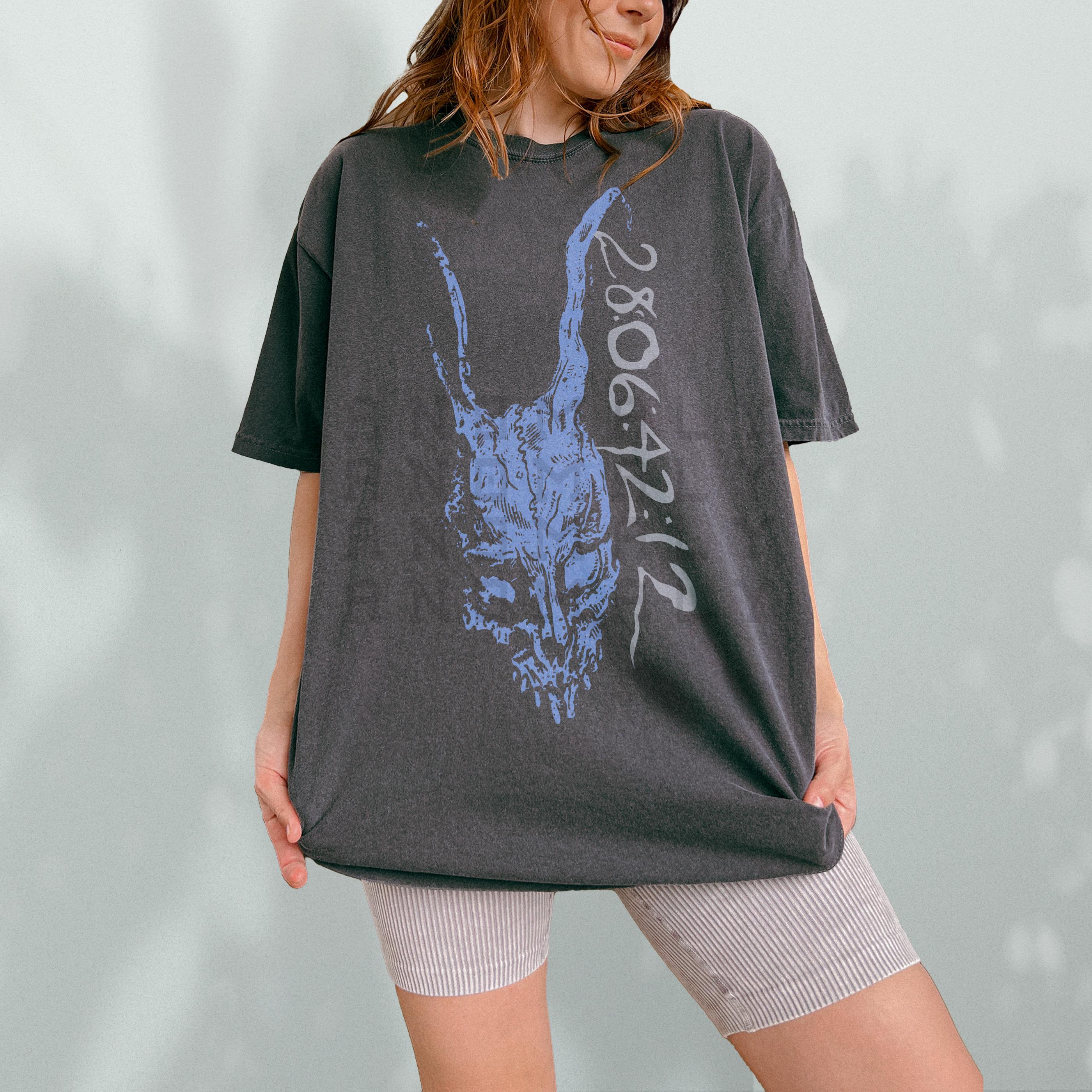 Evil Rabbit Horror Movie T-Shirt – Y2K Gothic Donnie Graphic Tee