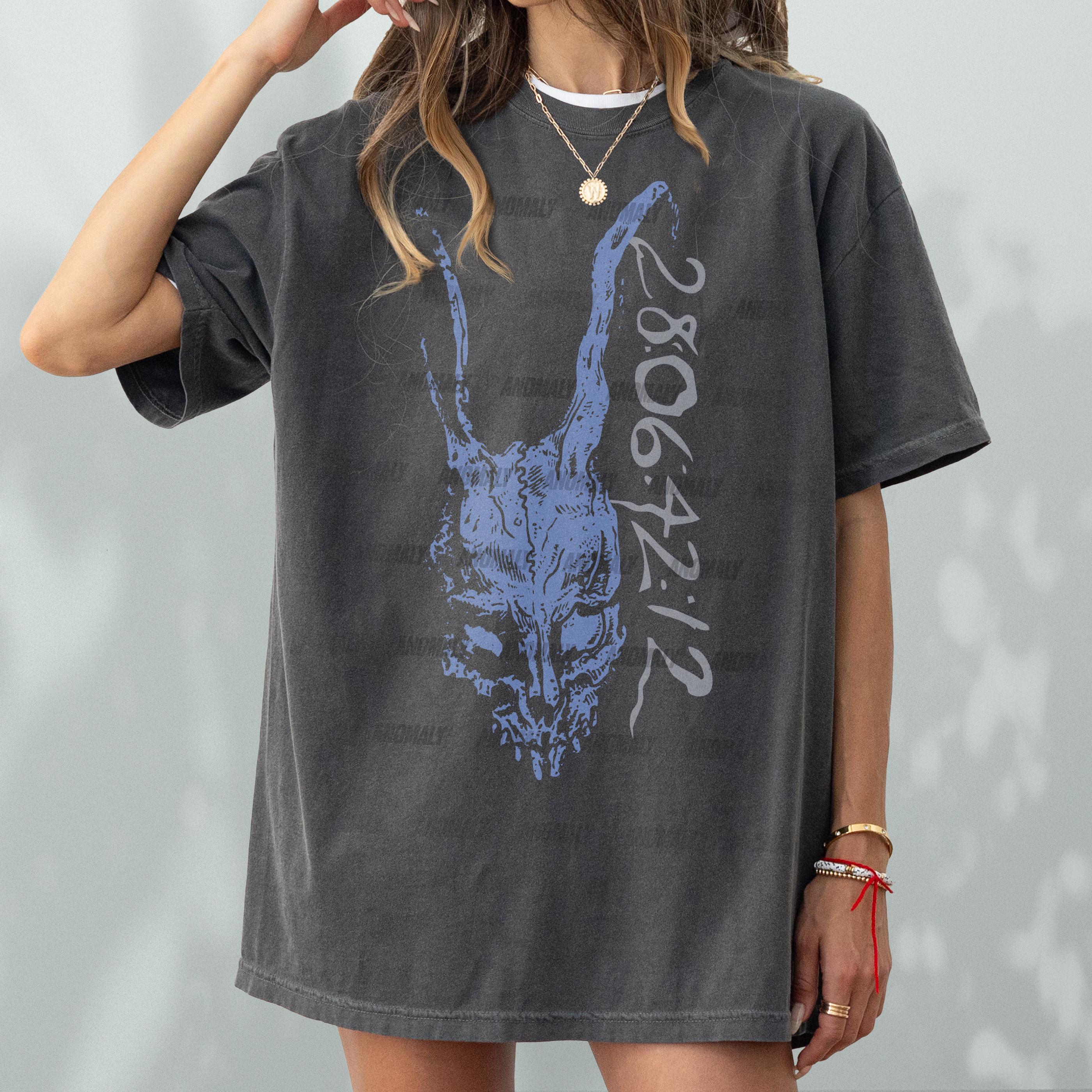 Evil Rabbit Horror Movie T-Shirt – Y2K Gothic Donnie Graphic Tee
