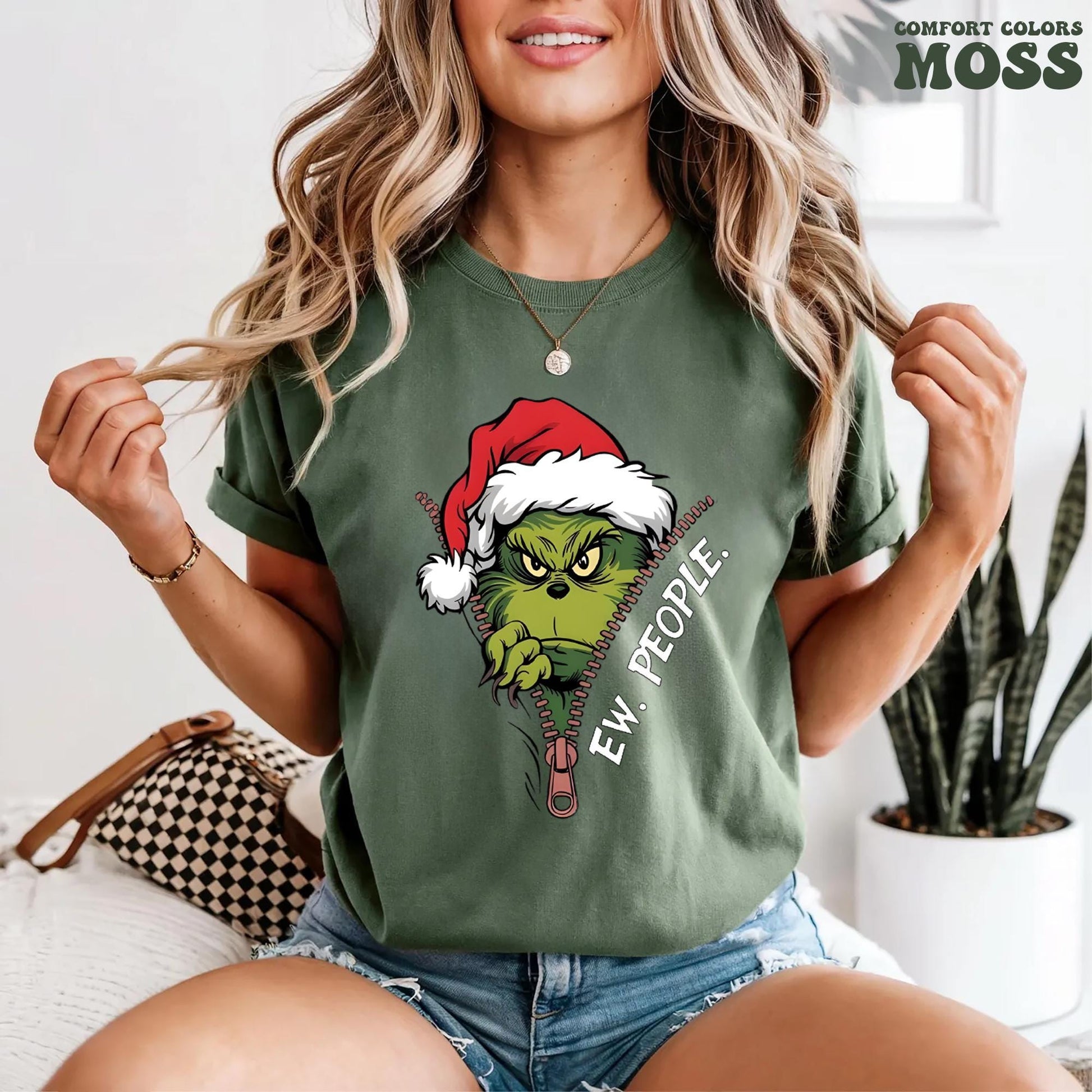 Ew People Grinch Shirt – Funny Grinchmas Sweatshirt – Christmas Grinch Tee – Holiday Gift