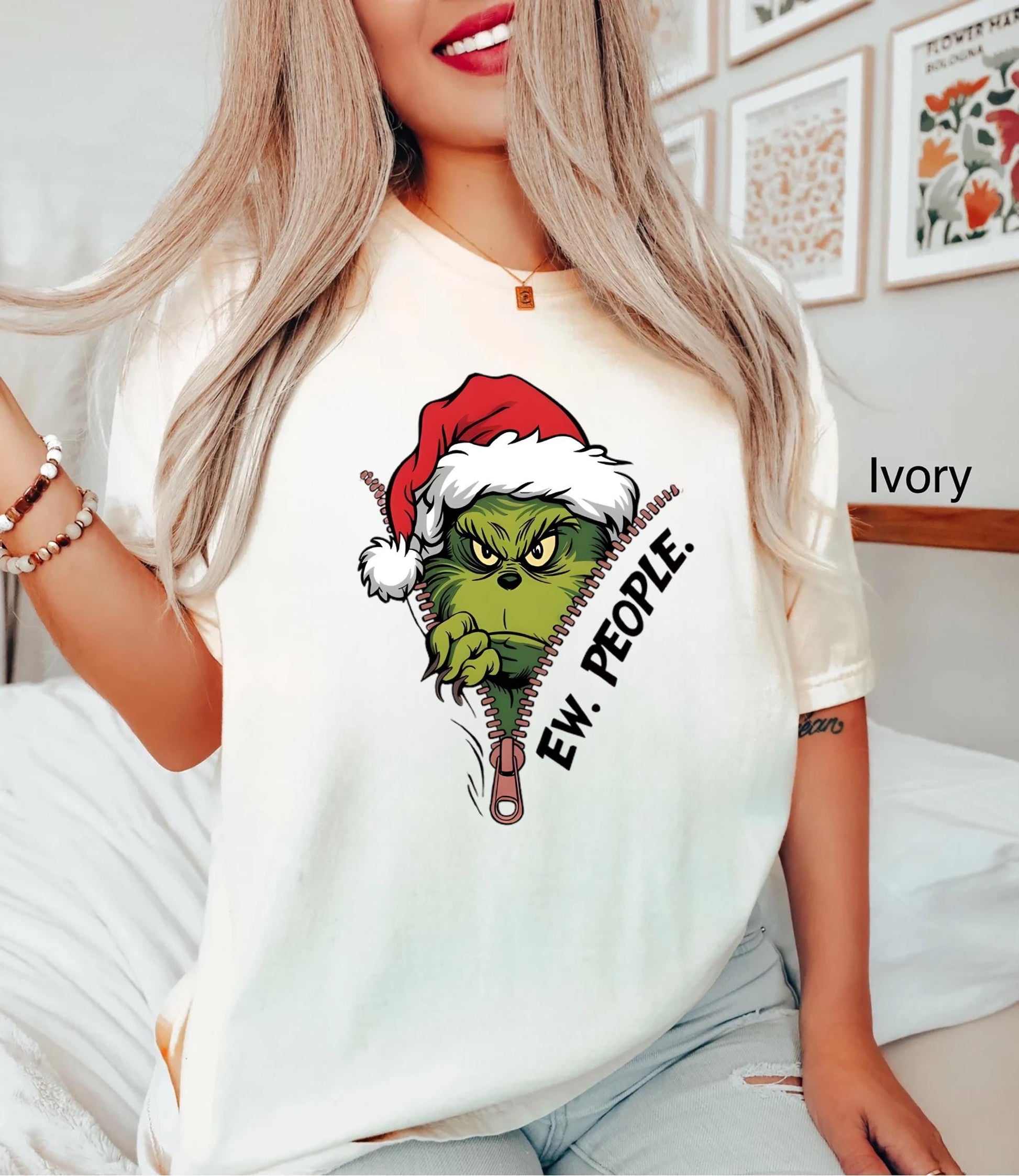 Ew People Grinch Shirt – Funny Grinchmas Sweatshirt – Christmas Grinch Tee – Holiday Gift