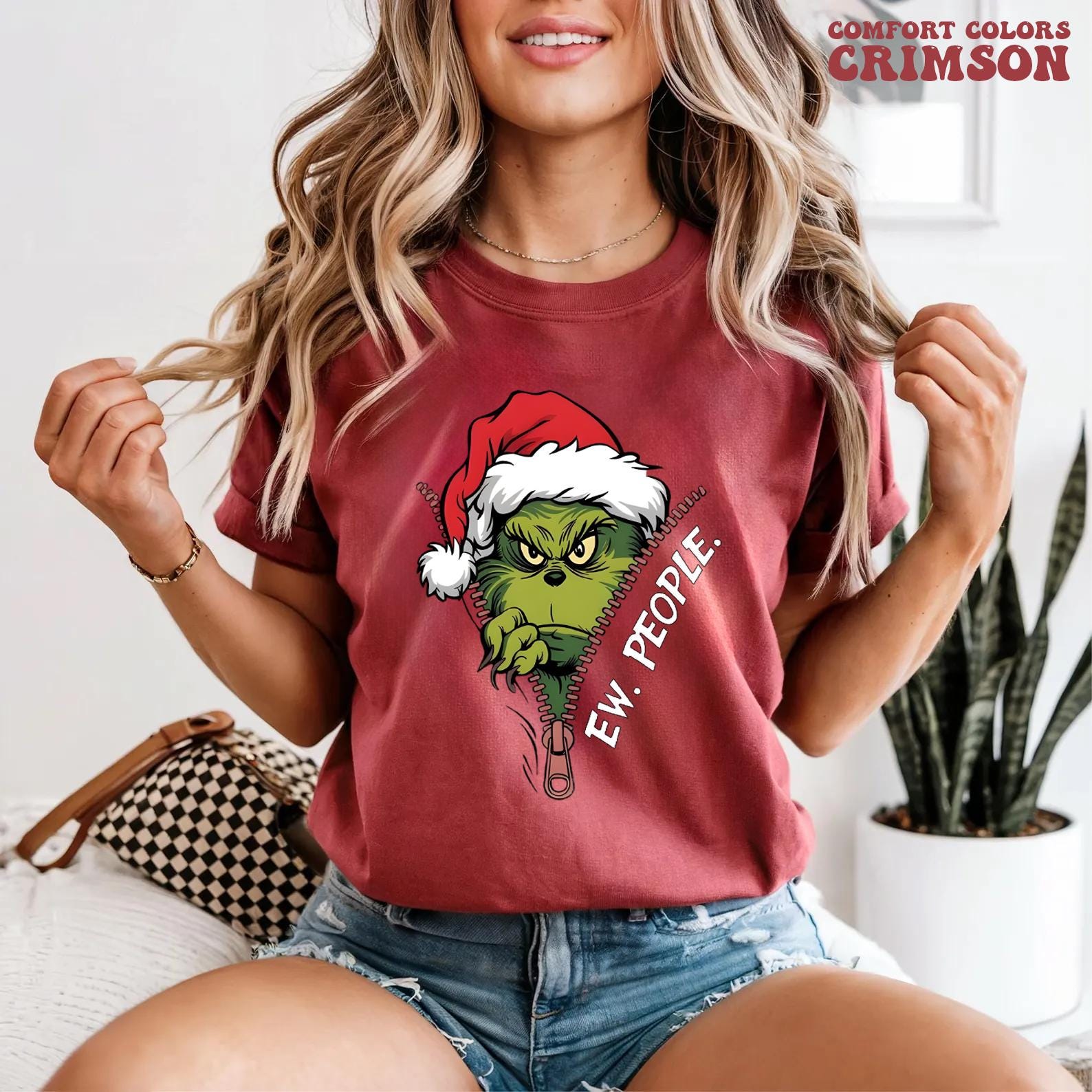 Ew People Grinch Shirt – Funny Grinchmas Sweatshirt – Christmas Grinch Tee – Holiday Gift