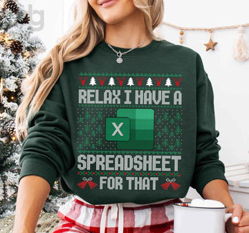 Excel Spreadsheet Christmas Ugly Sweater – Funny Data Analyst Holiday Shirt