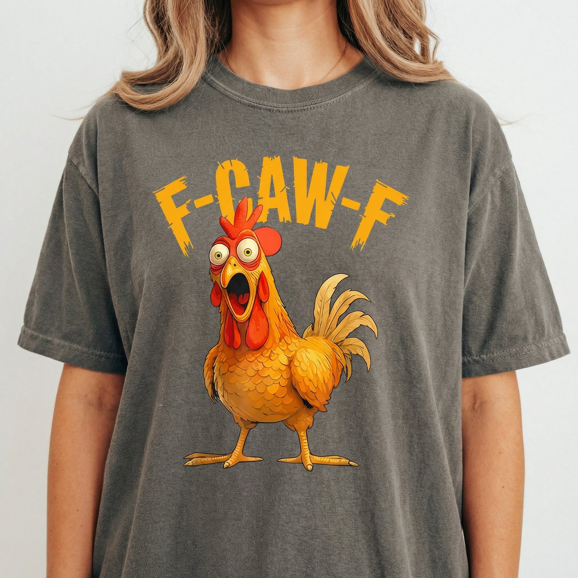 F-Caw-F Chicken Rooster Meme T-Shirt – Funny Farm Humor Graphic Tee