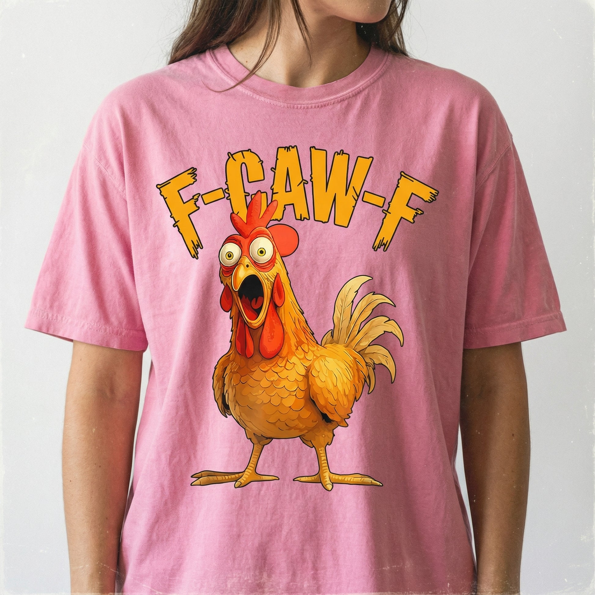 F-Caw-F Chicken Rooster Meme T-Shirt – Funny Farm Humor Graphic Tee