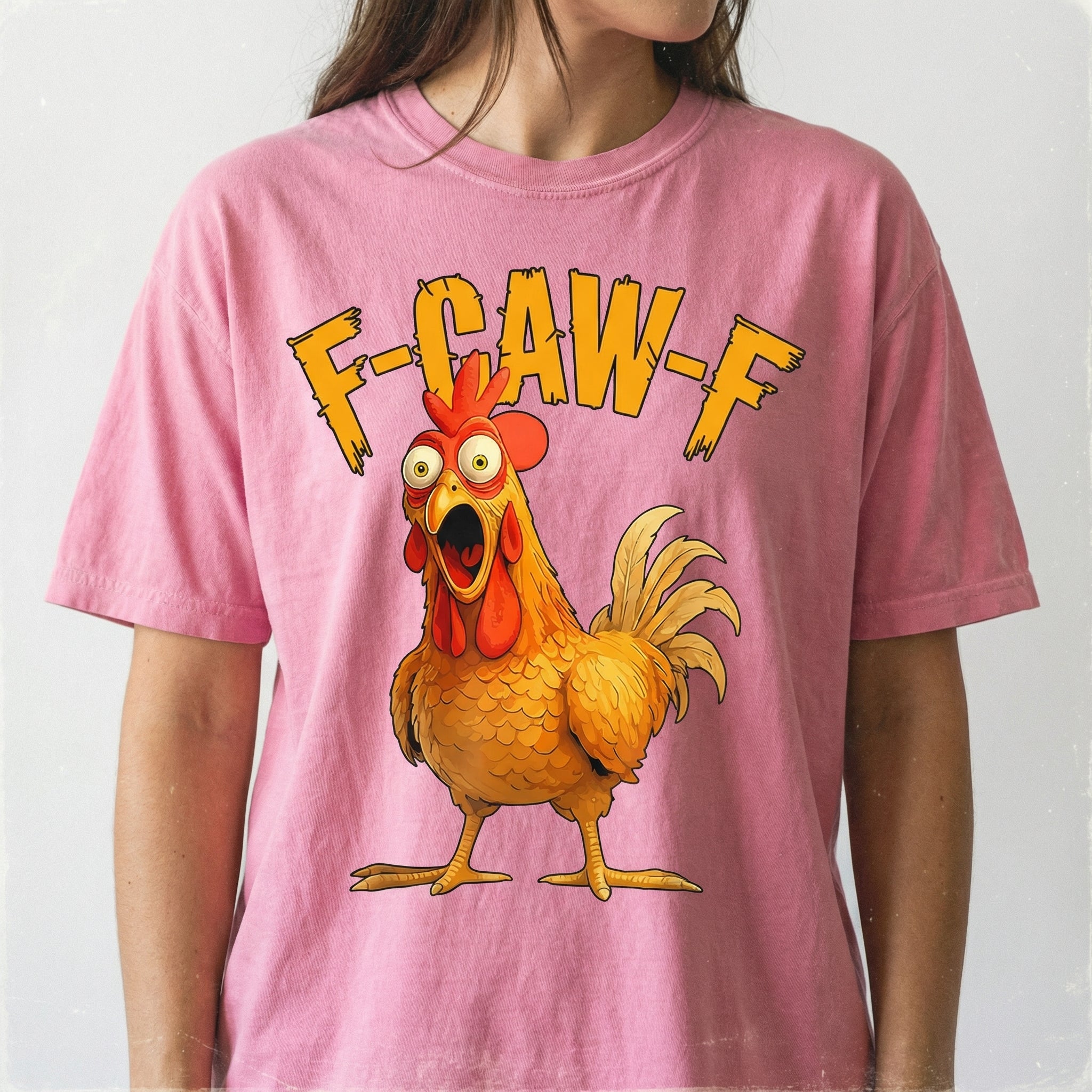 F-Caw-F Chicken Rooster Meme T-Shirt – Funny Farm Humor Graphic Tee