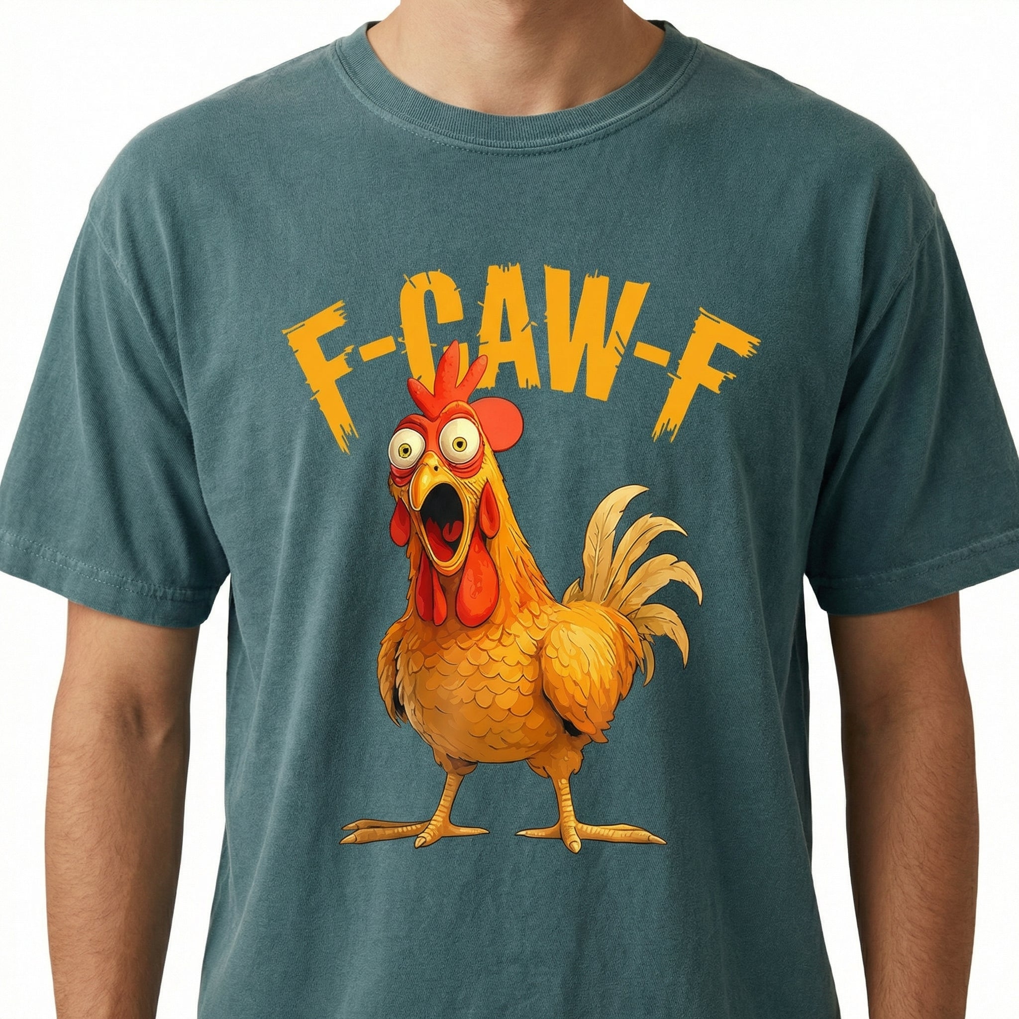 F-Caw-F Chicken Rooster Meme T-Shirt – Funny Farm Humor Graphic Tee