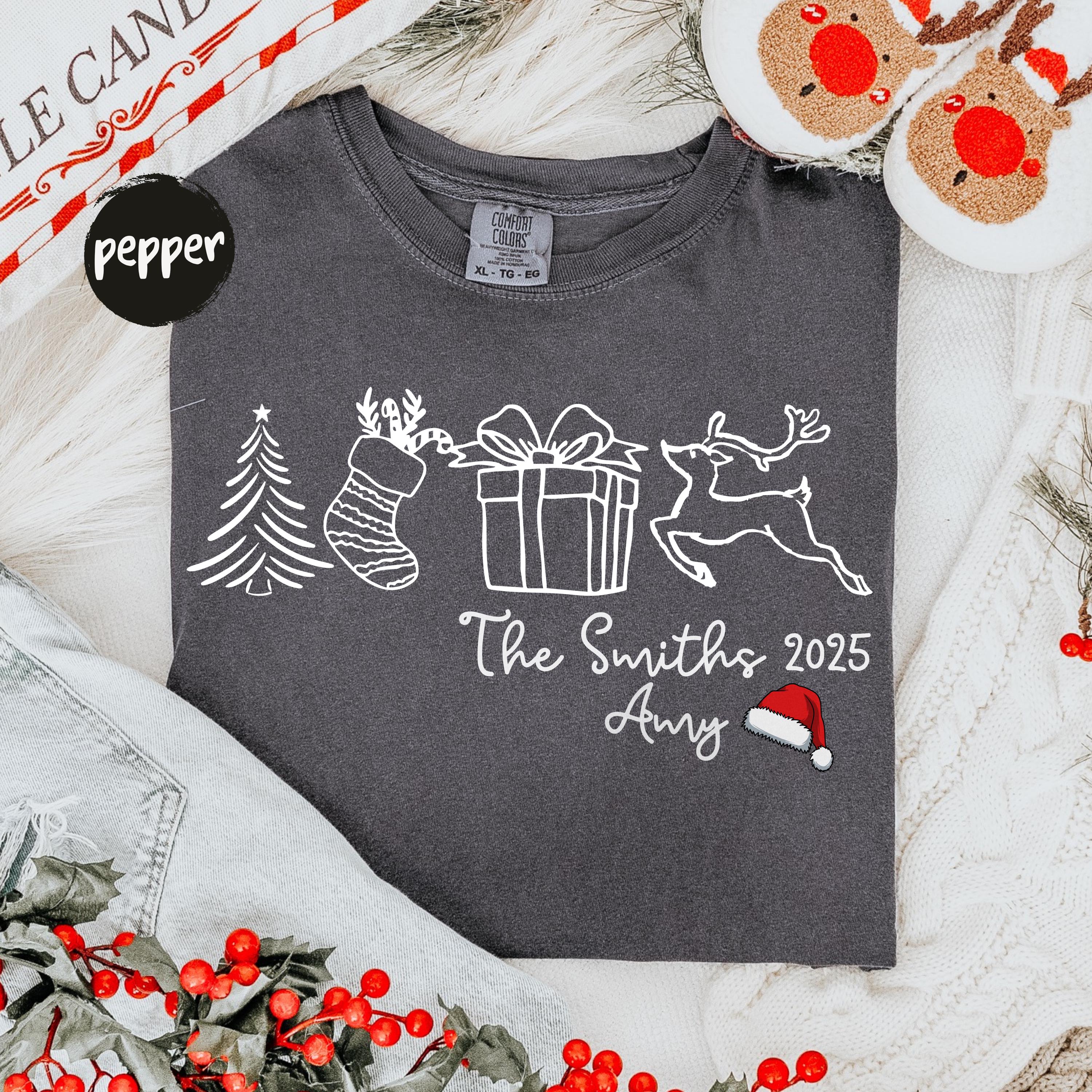 Family Christmas Shirt – Custom Name Holiday Tee, Personalized Funny Xmas Gift