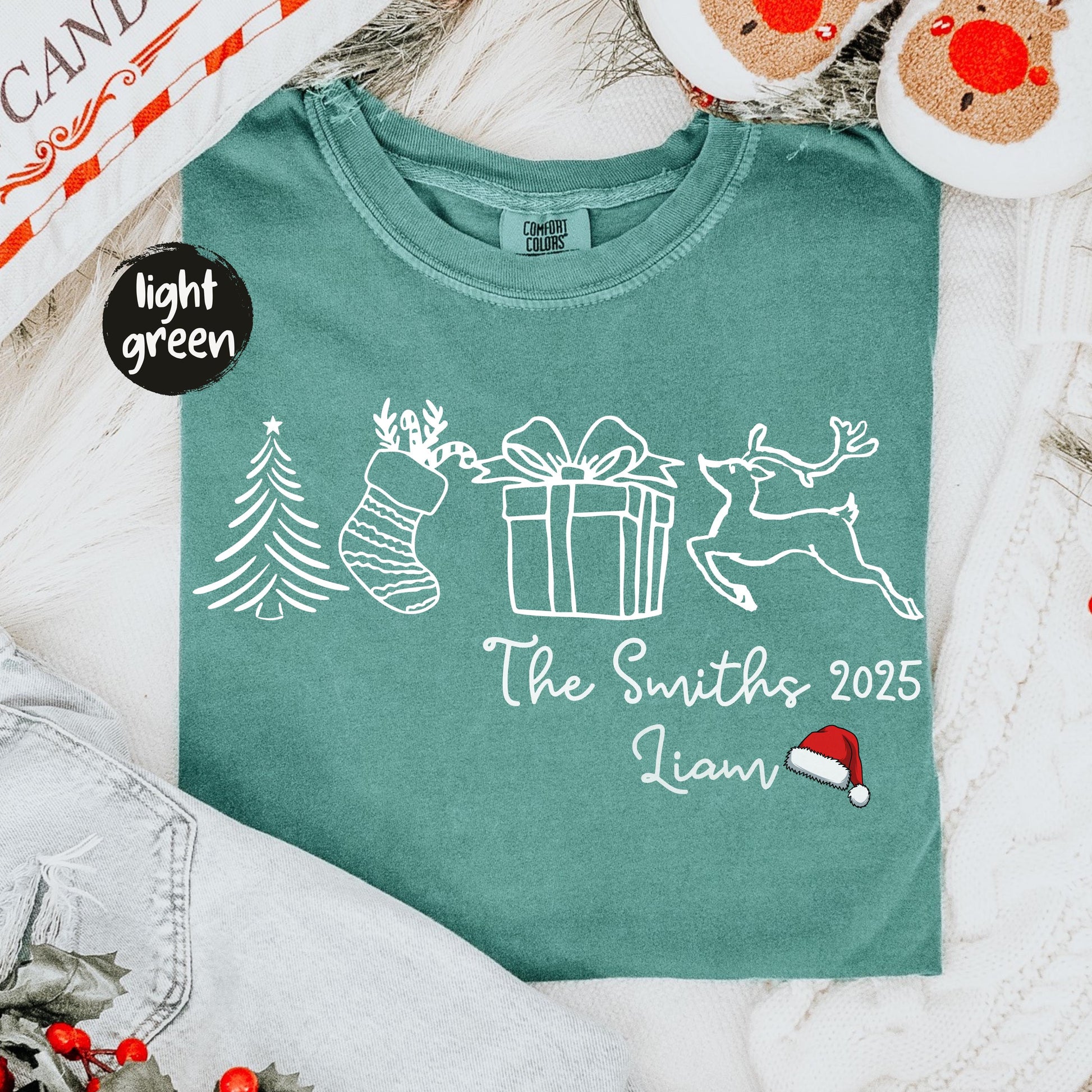 Family Christmas Shirt – Custom Name Holiday Tee, Personalized Funny Xmas Gift
