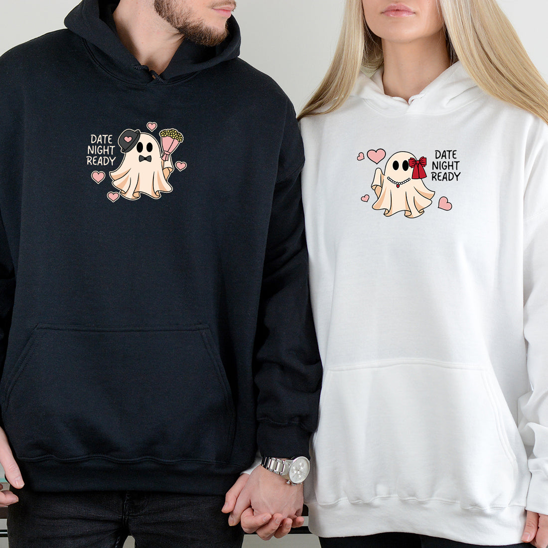 Fancy Date Ghost Matching Hoodies For Couples