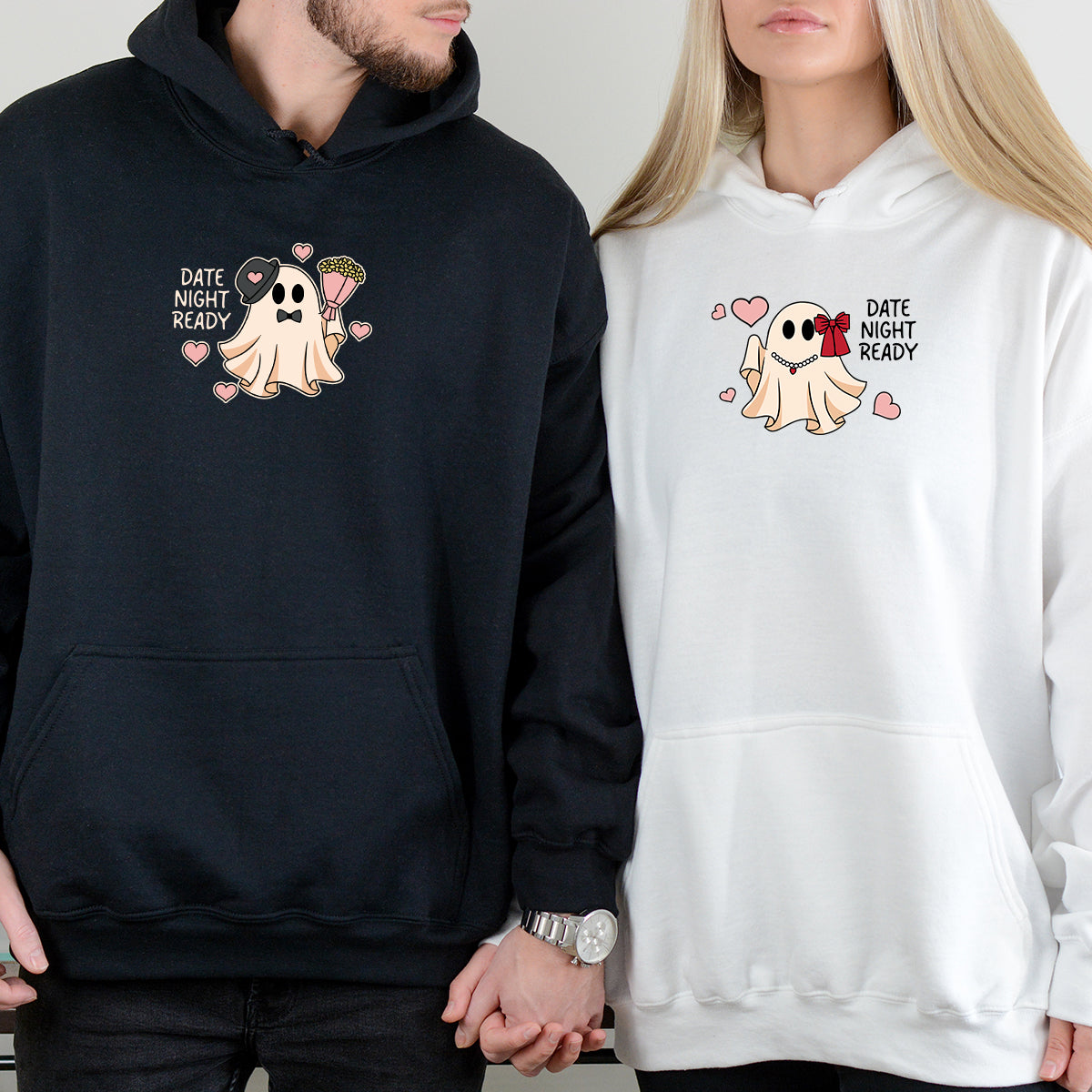 Fancy Date Ghost Matching Hoodies For Couples