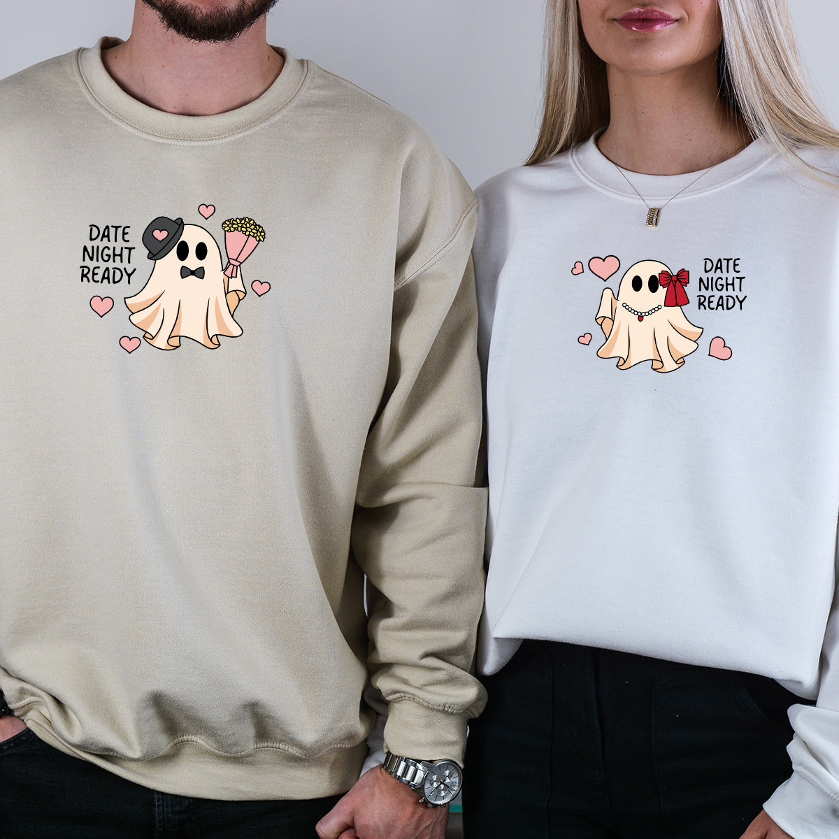 Fancy Date Ghost Matching Hoodies For Couples