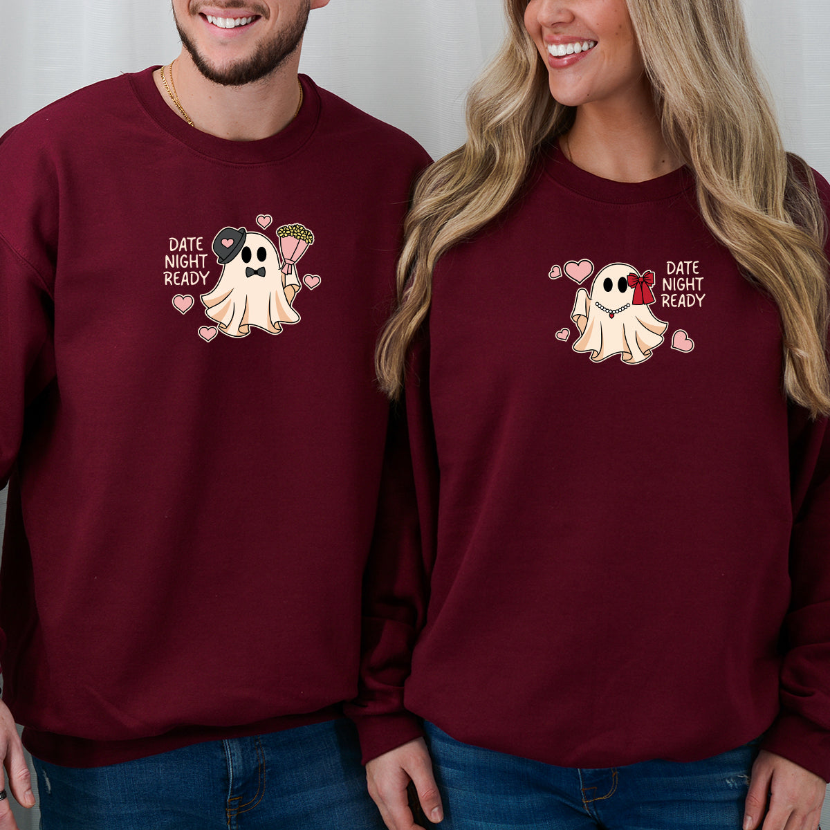 Fancy Date Ghost Matching Hoodies For Couples