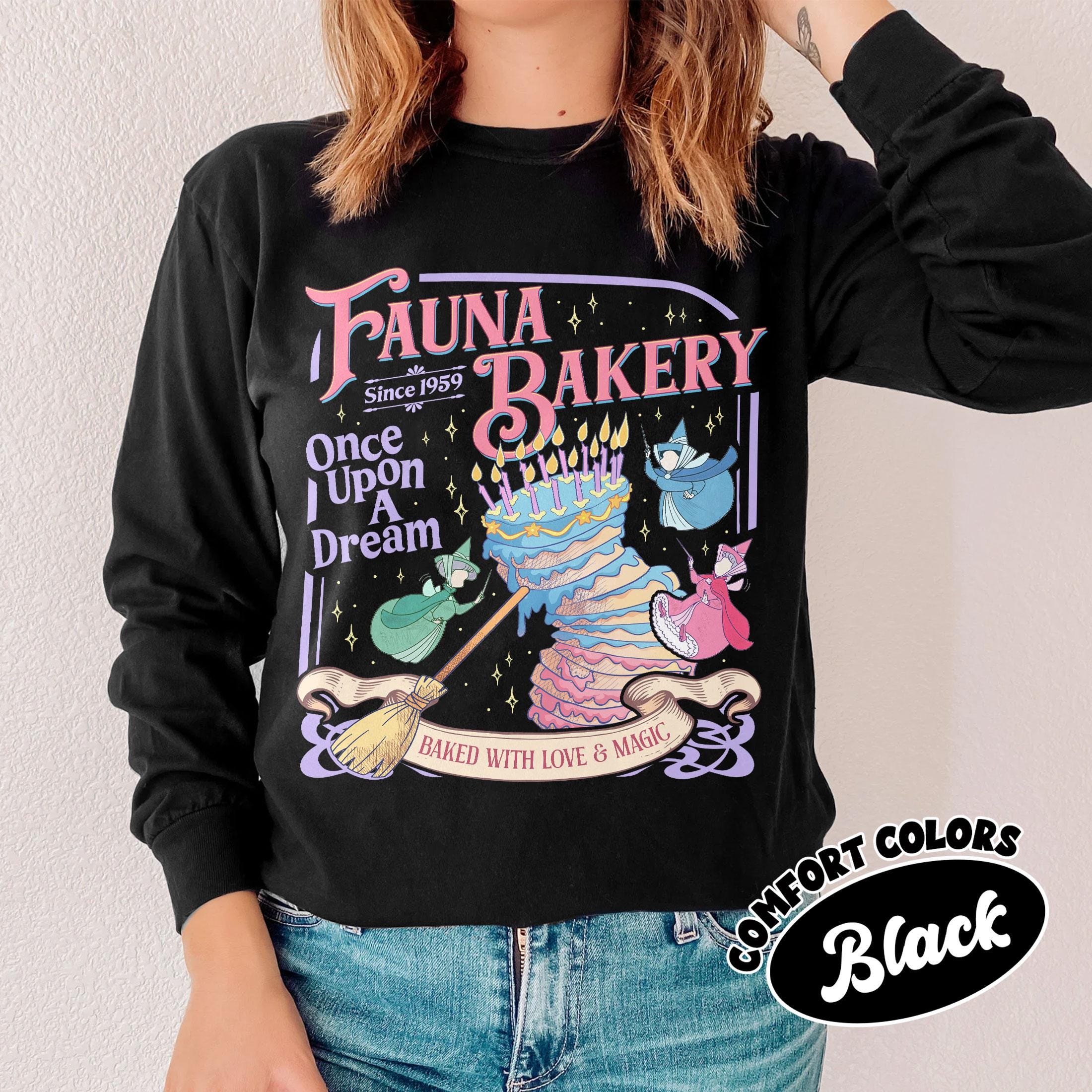 Fauna Bakery Baked With Love and Magic Shirt – Sleeping Princess Fairy Godmother Tee
