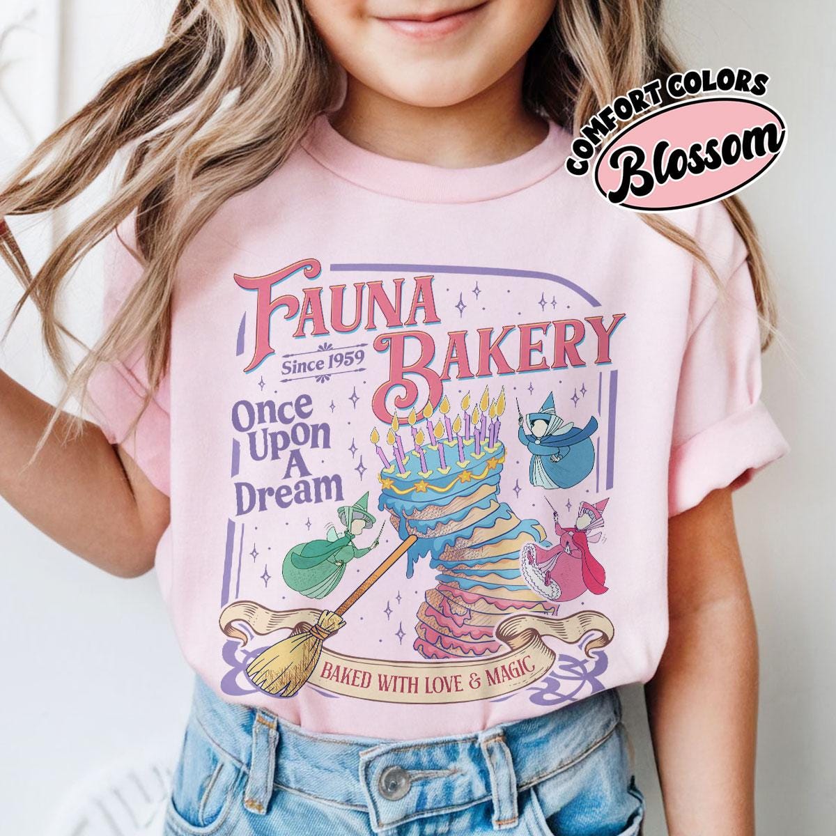 Fauna Bakery Baked With Love and Magic Shirt – Sleeping Princess Fairy Godmother Tee