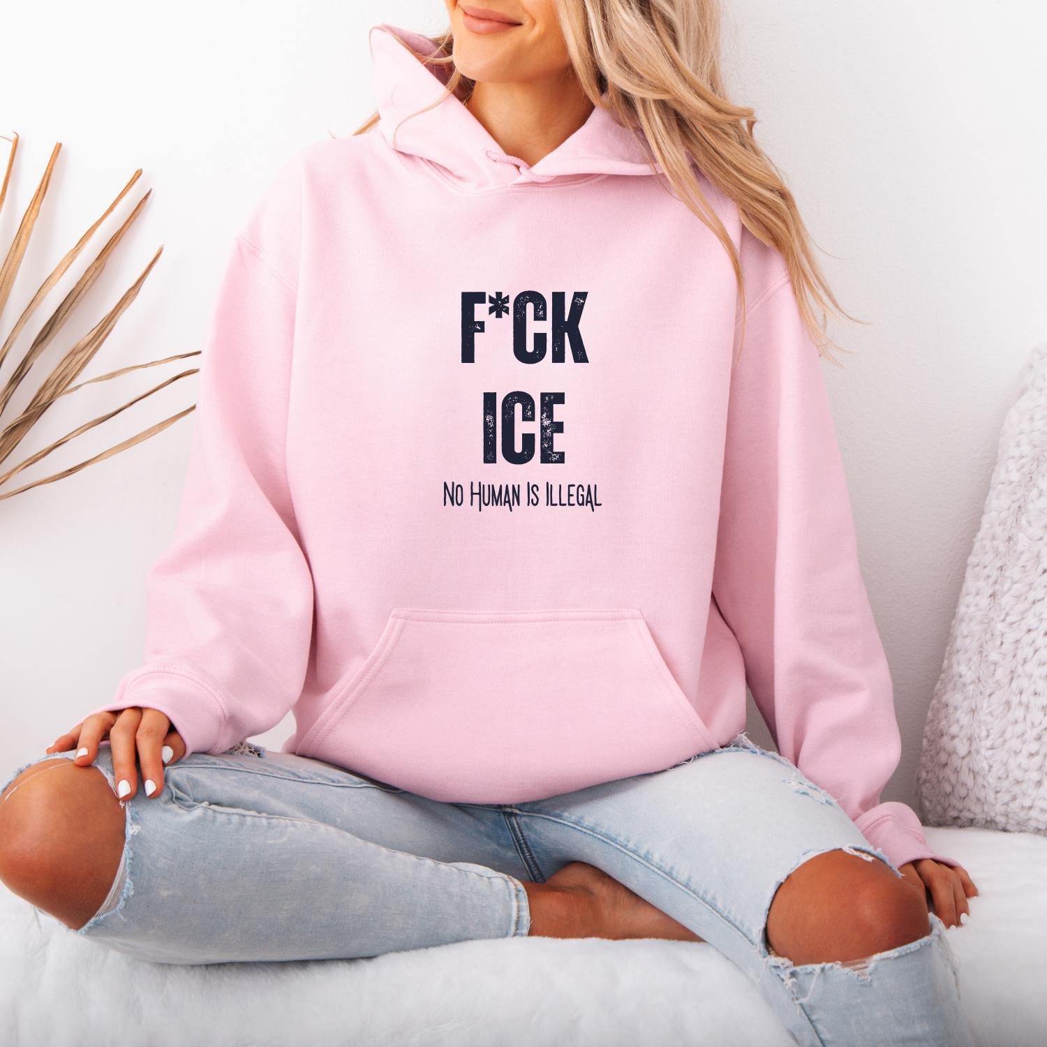 Fck ICE Protest T-Shirt – No Human Is Illegal Graphic Tee – Pro Immigration Activist Apparel