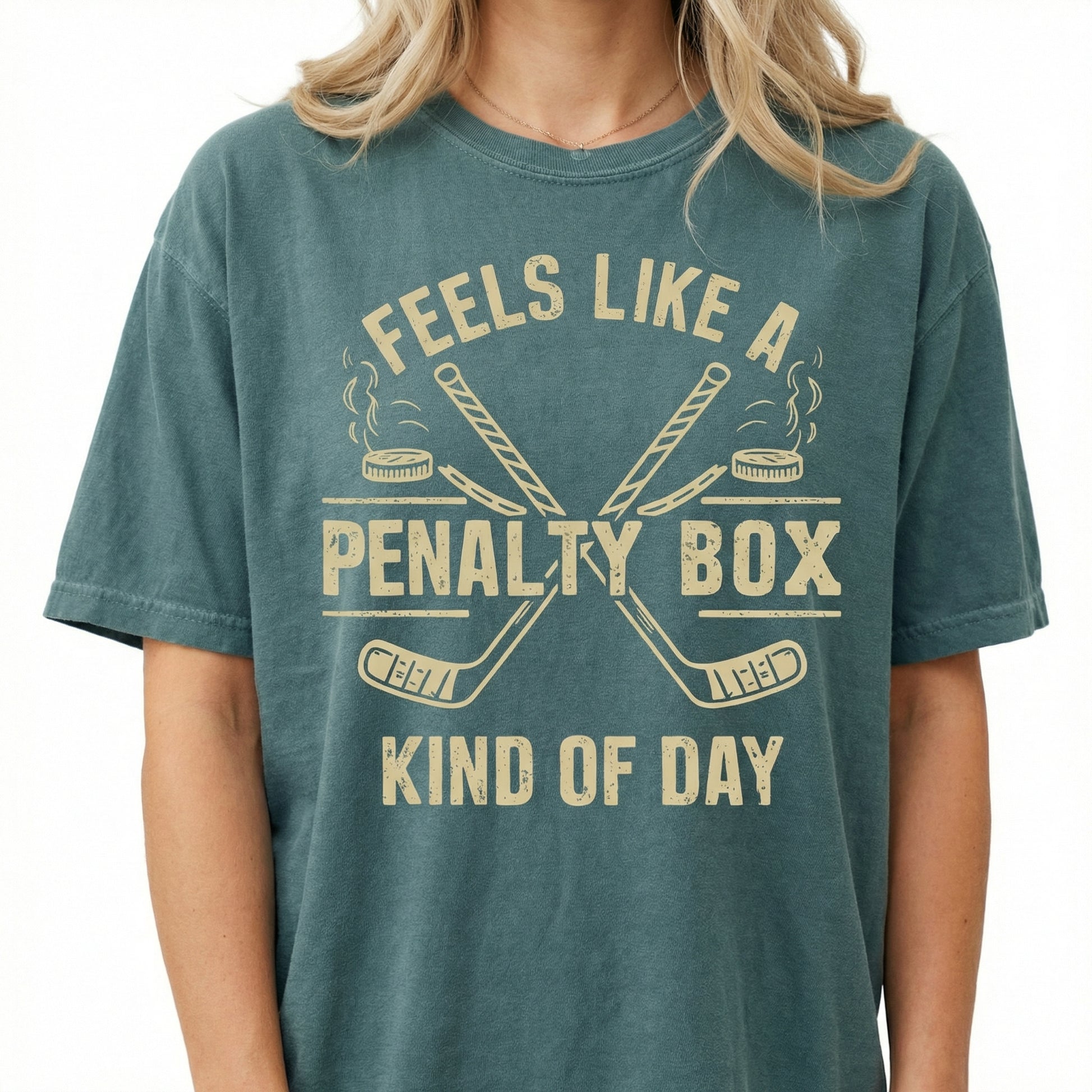 Feels Like a Penalty Box Kind of Day T-Shirt – Funny Hockey Quote Tee