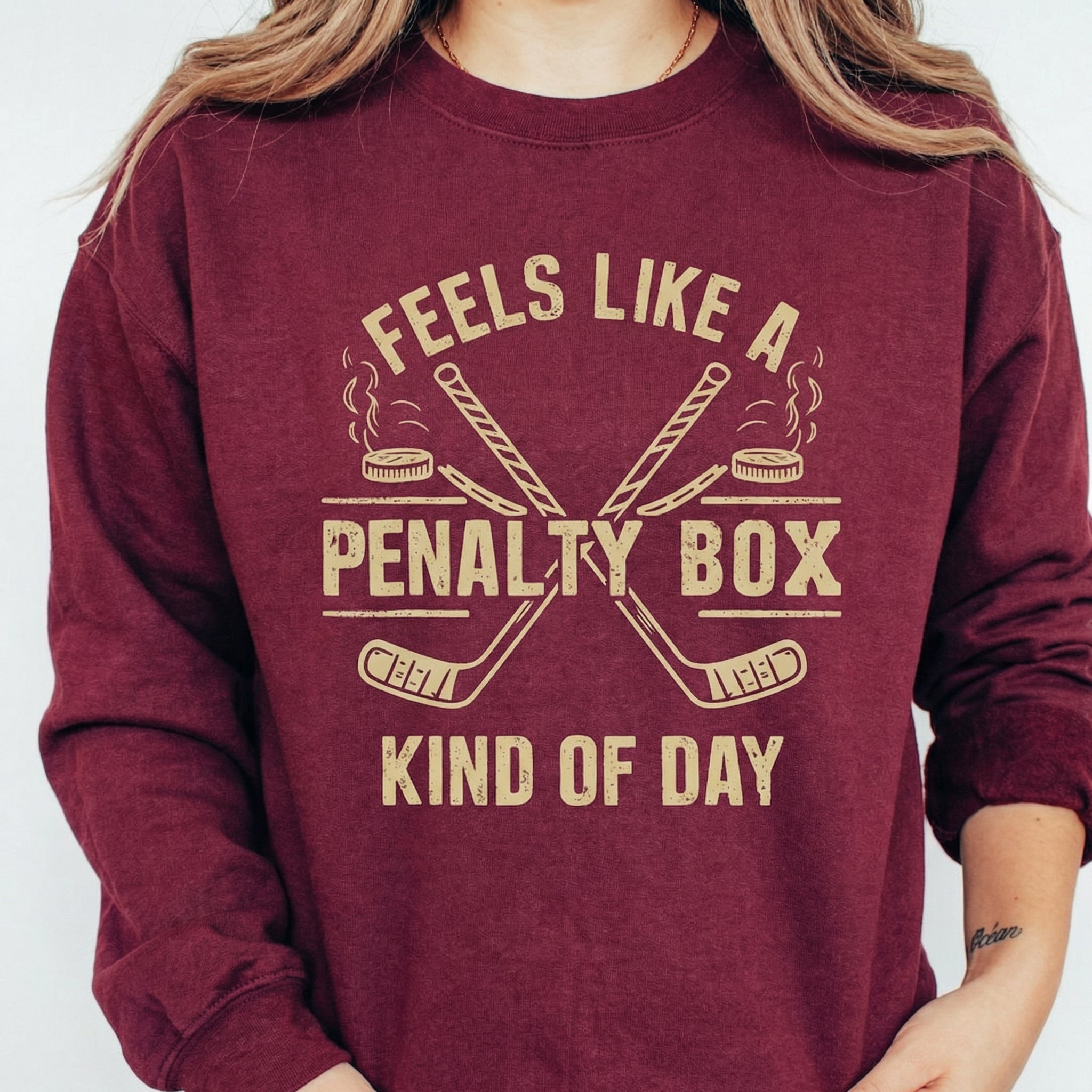 Feels Like a Penalty Box Kind of Day T-Shirt – Funny Hockey Quote Tee