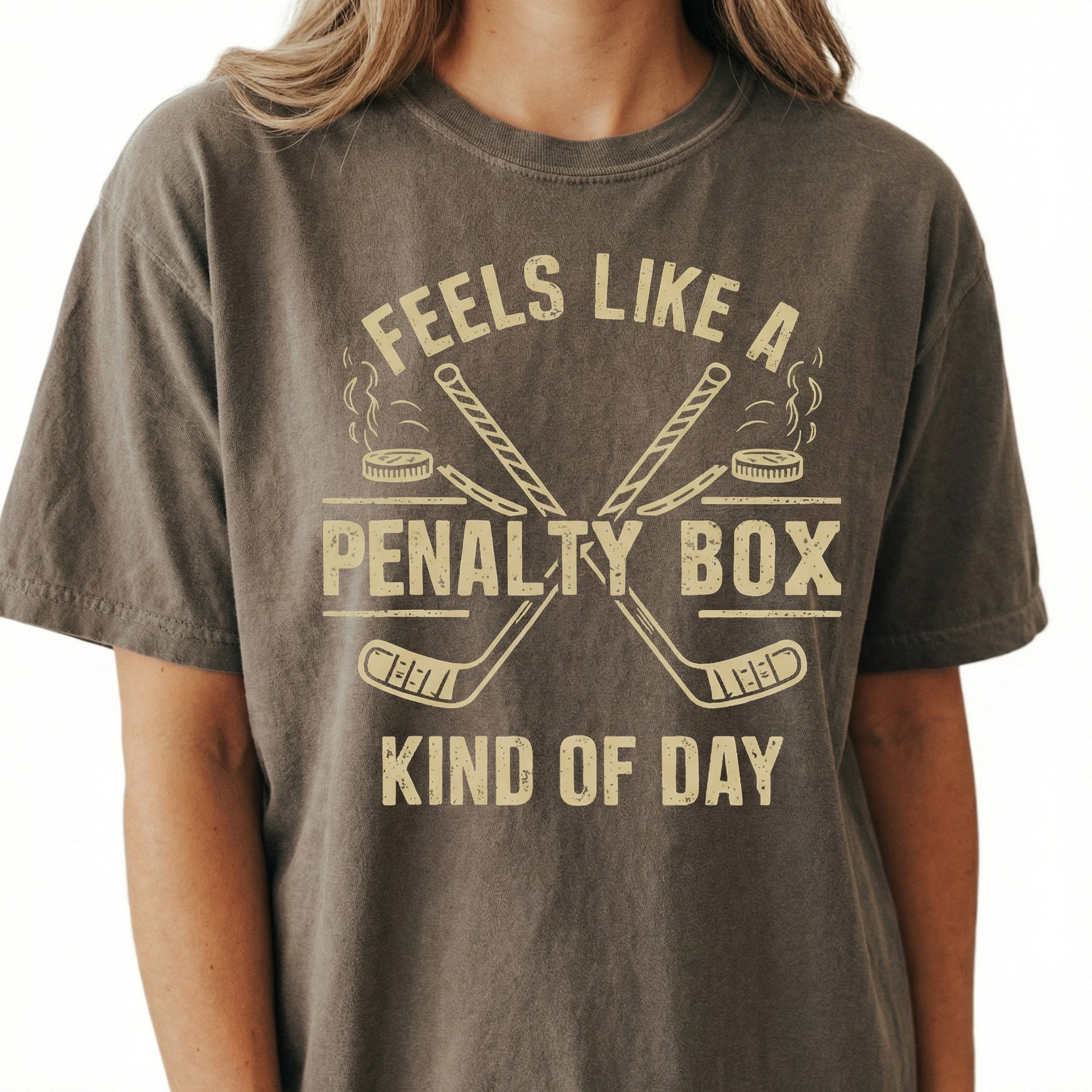 Feels Like a Penalty Box Kind of Day T-Shirt – Funny Hockey Quote Tee