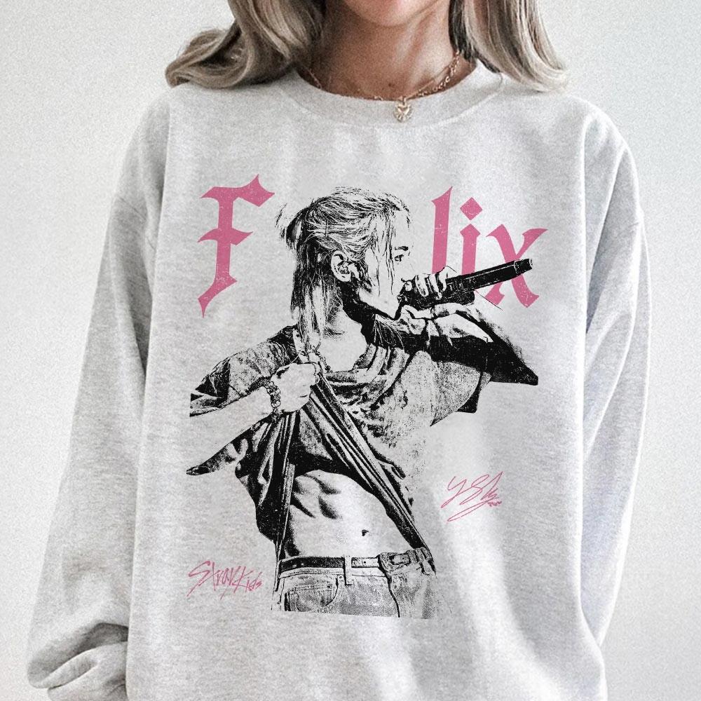 Felix SKZ Vintage Shirt – Stray Kids Graphic Tee – Retro K-Pop Fan Gift