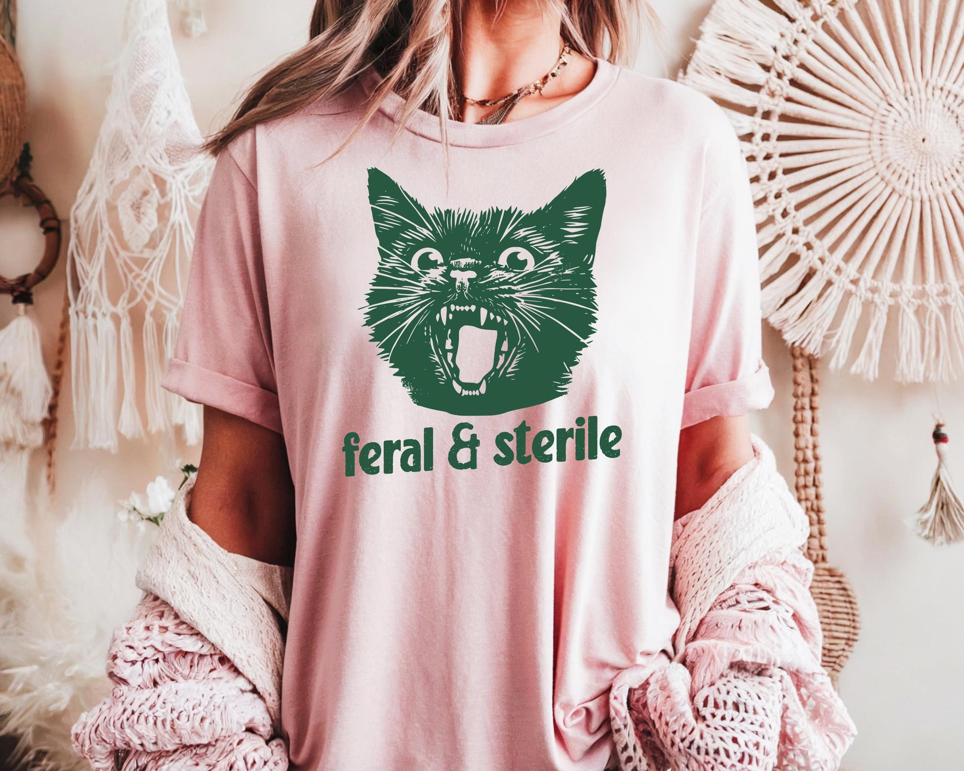 Feral and Sterile Cat T-Shirt – Funny Hysterectomy Recovery Tee