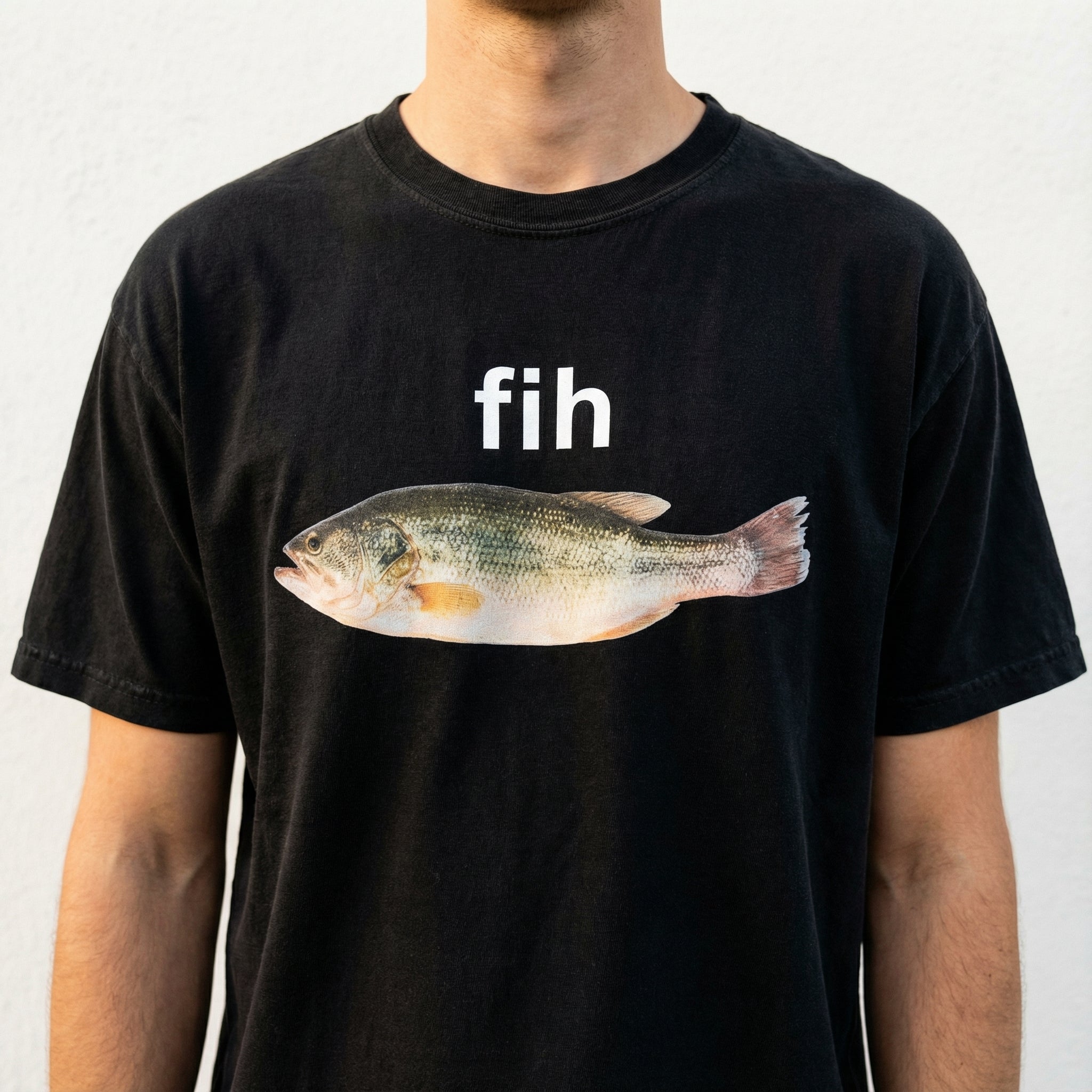 Fih Fish Meme T-Shirt – Funny Internet Humor Graphic Tee – Gen Z Style Shirt