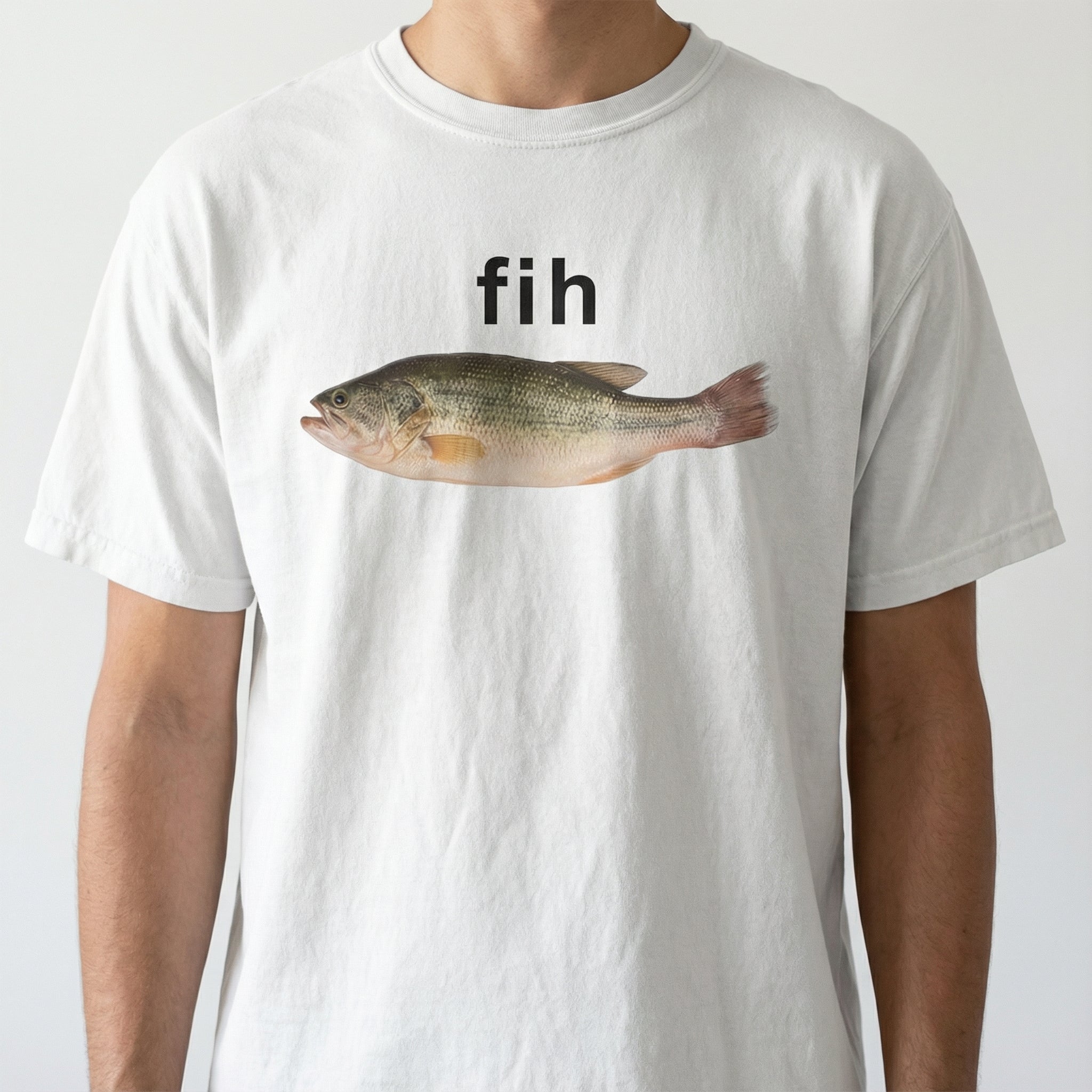 Fih Fish Meme T-Shirt – Funny Internet Humor Graphic Tee – Gen Z Style Shirt