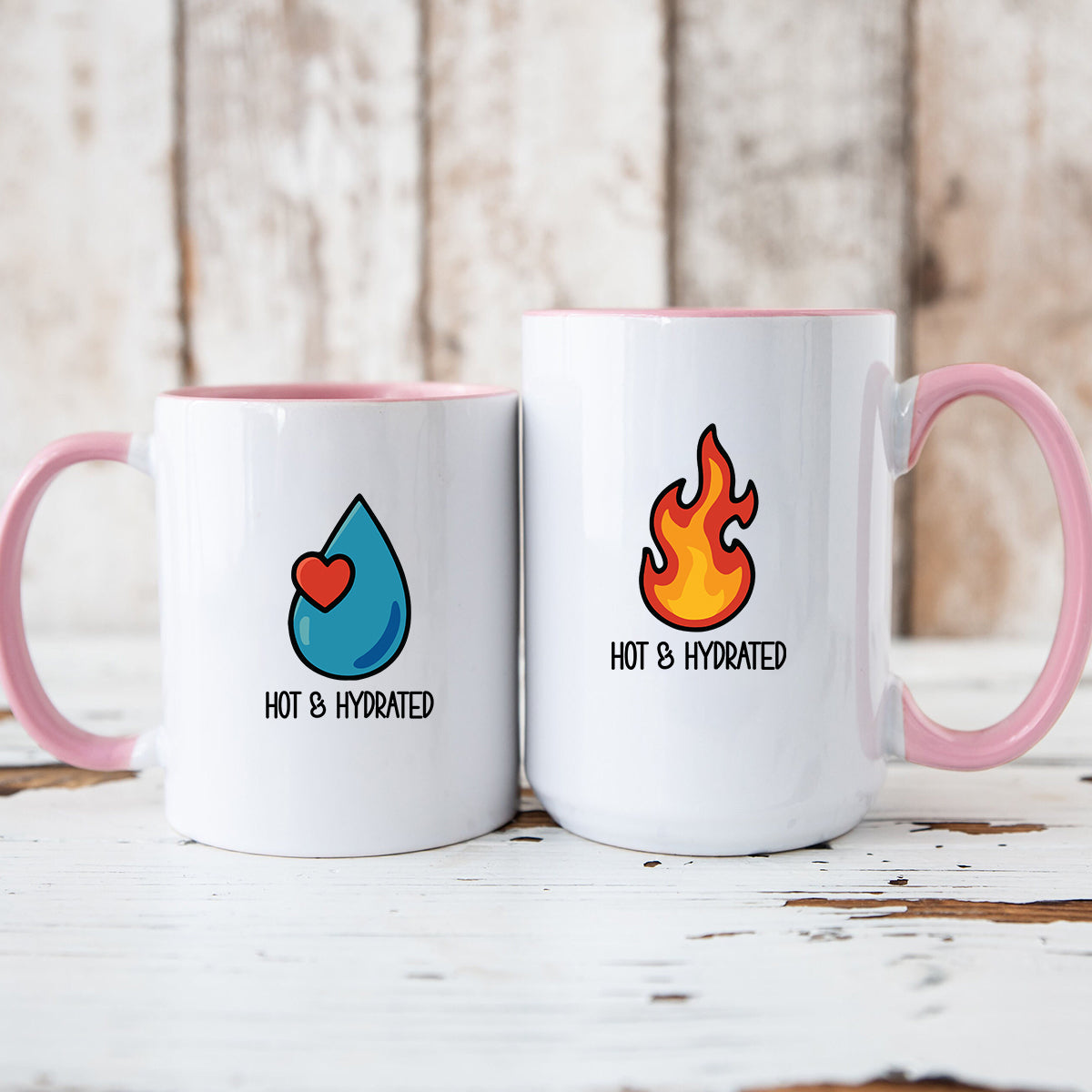 Fire & Water Matching Mugs For Couples
