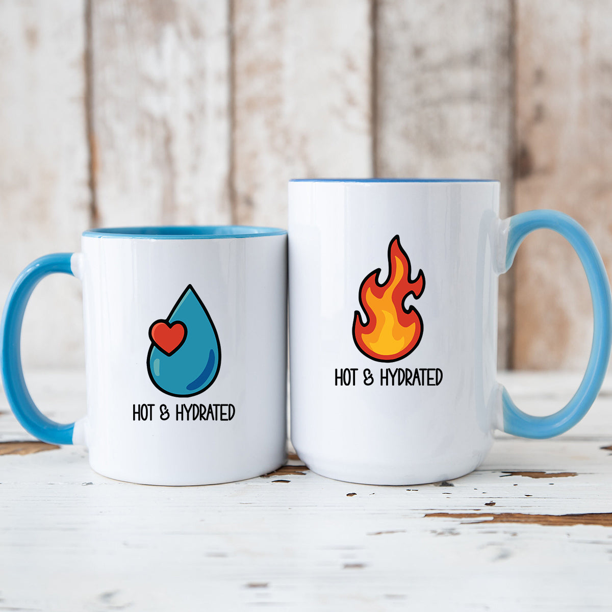 Fire & Water Matching Mugs For Couples