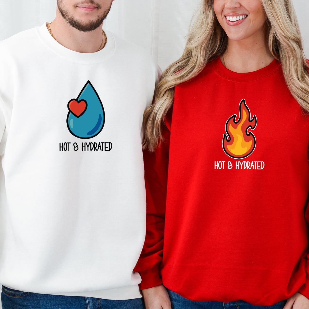 Fire & Water Matching Hoodies For Couples