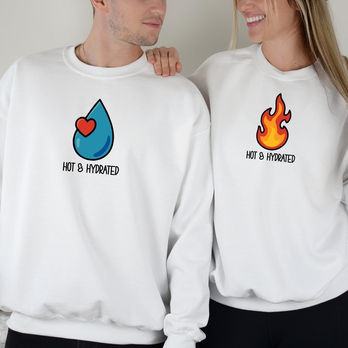 Fire & Water Matching Hoodies For Couples