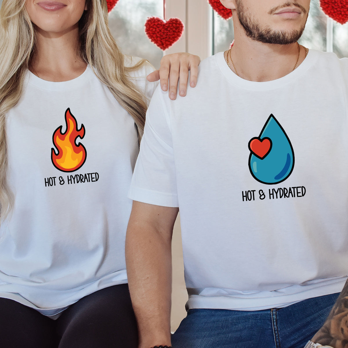Fire & Water Matching T-Shirts For Couples