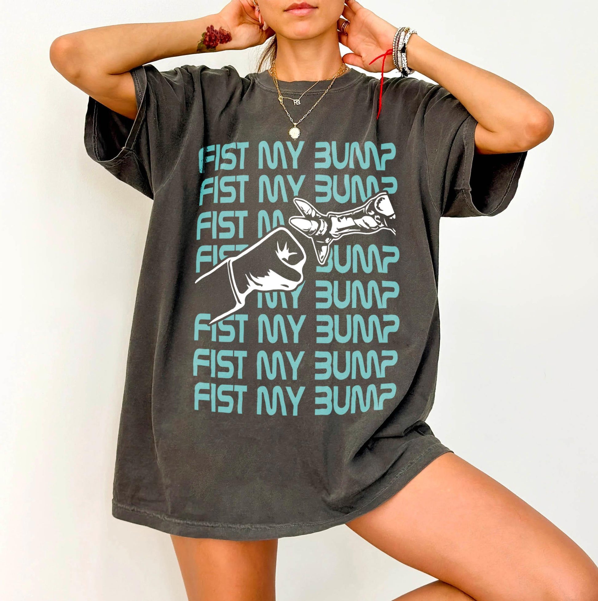 Fist My Bump Graphic Tee – Space Science Humor Shirt, Sci-Fi Fan Gift