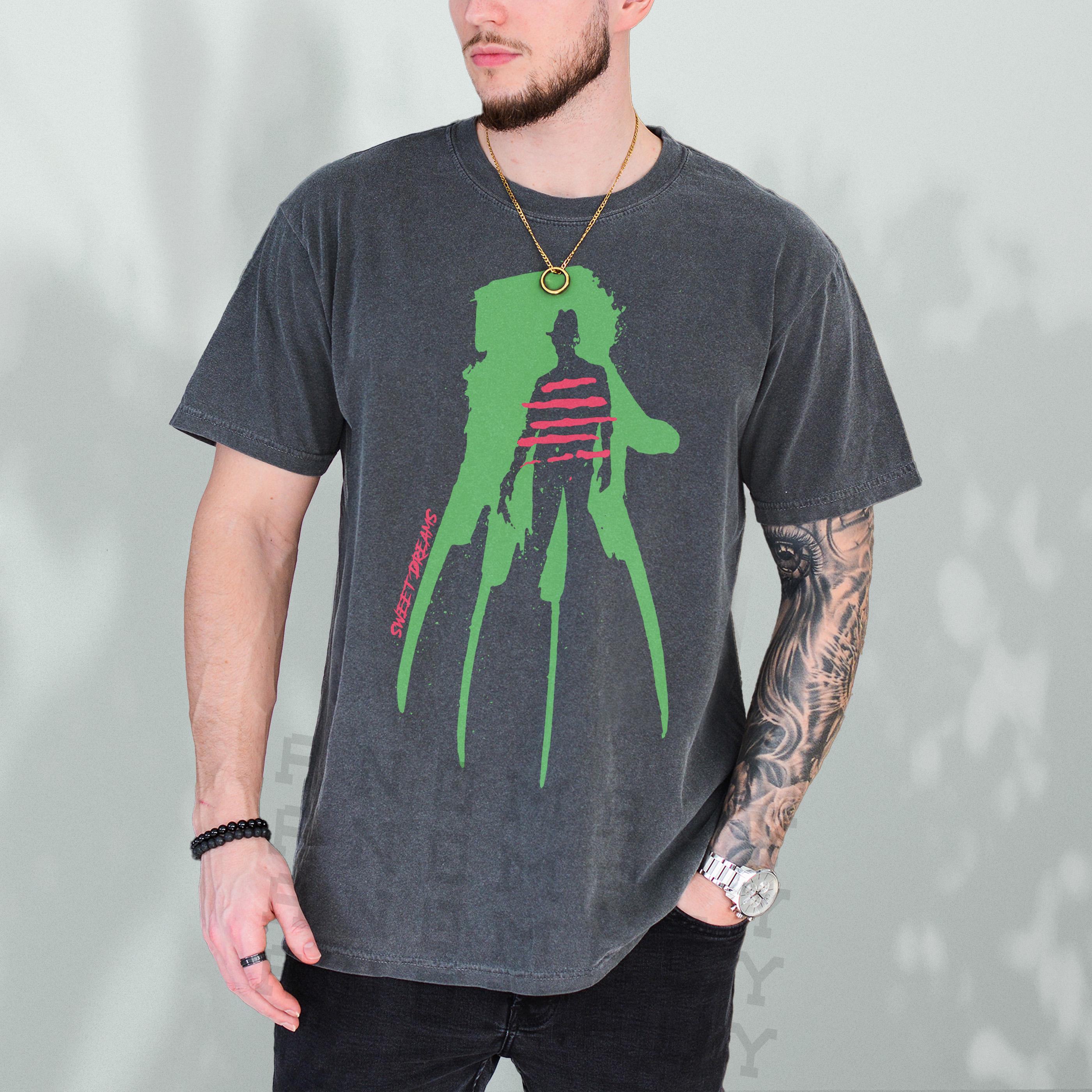 Freddy Nightmare Graphic Tee – Retro 80s Elm Street Horror Movie T-Shirt