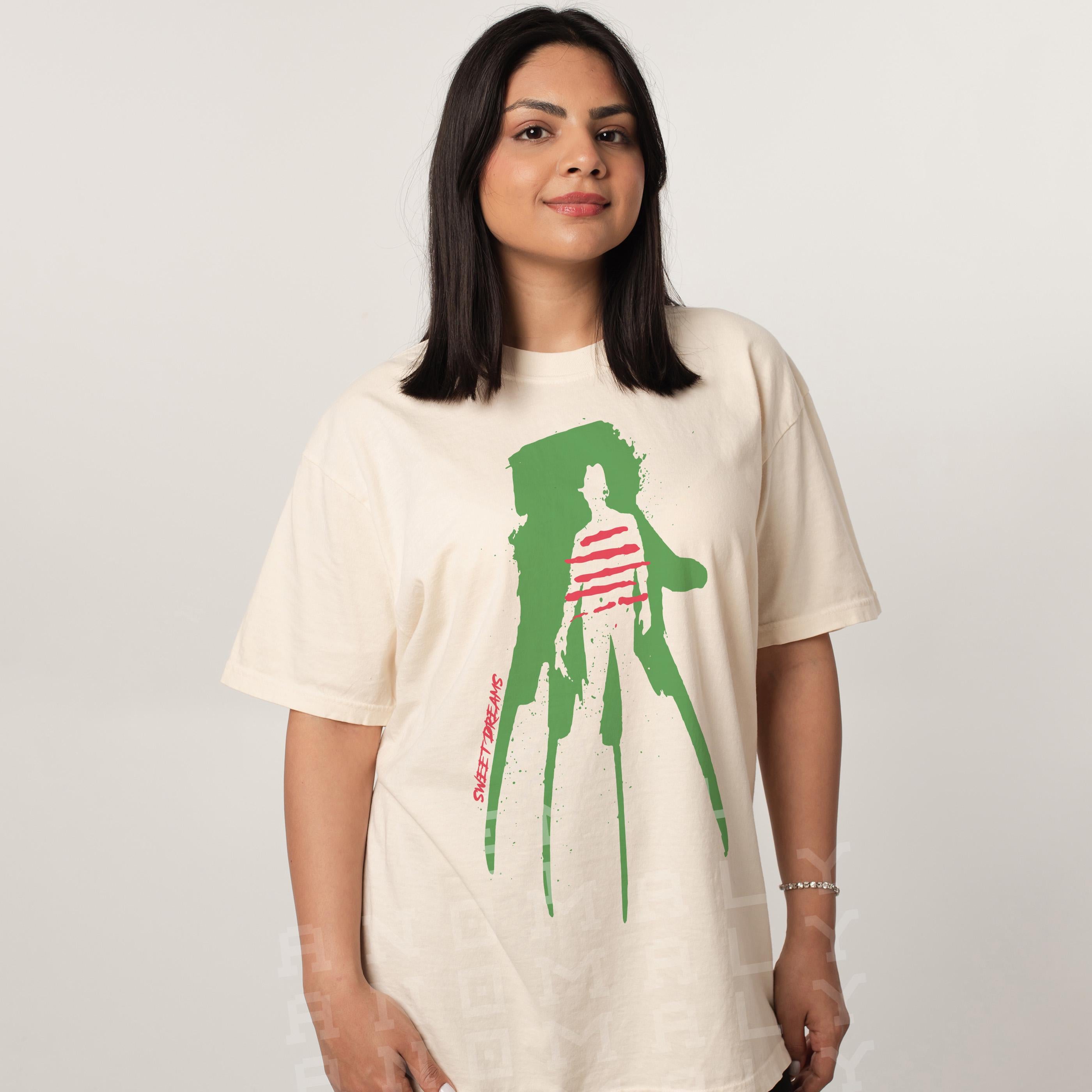 Freddy Nightmare Graphic Tee – Retro 80s Elm Street Horror Movie T-Shirt