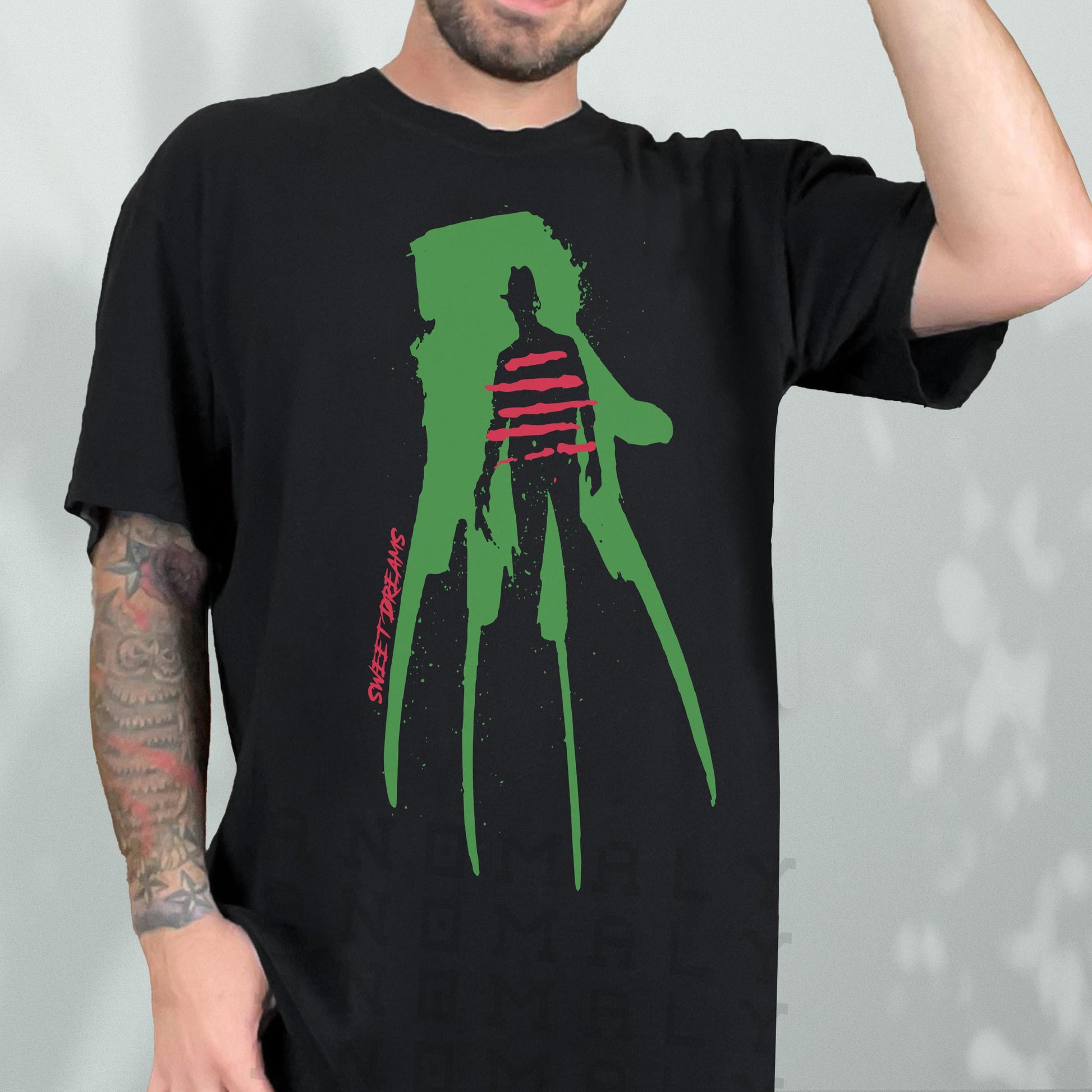 Freddy Nightmare Graphic Tee – Retro 80s Elm Street Horror Movie T-Shirt