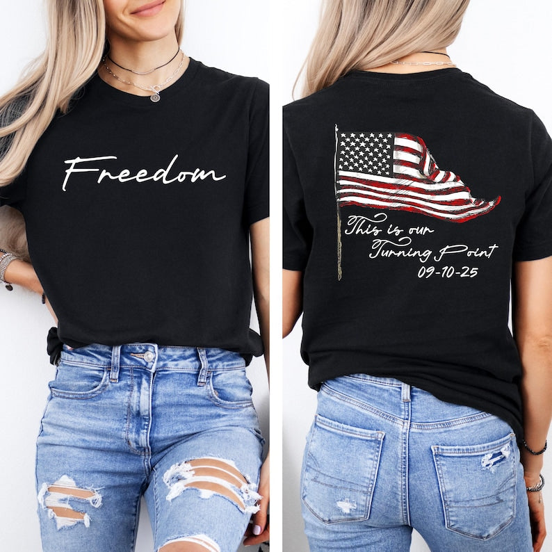 Freedom Charlie Kirk Shirt - This Is The Turning Point Tee - Justice For Charlie Kirk Protest Shirt